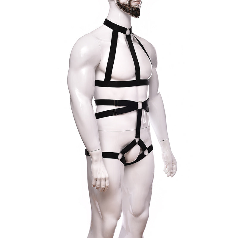 Sexy Male Body Harness Strap | Adjustable | Open Crotch、mySite、bottomscart