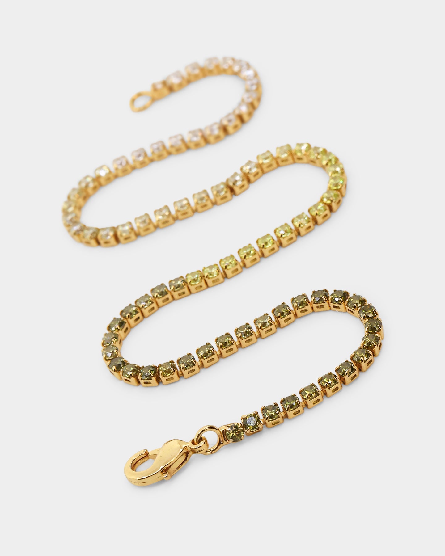 Saint Morta Micro Coloured Tennis Bracelet Gold/Green、mySite、zt4zffjzw