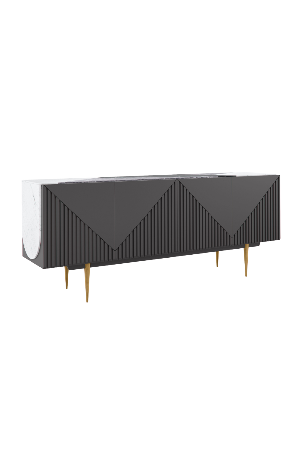 Slatted Modern Sideboard | Caracole Over The Edge、mySite、neckold