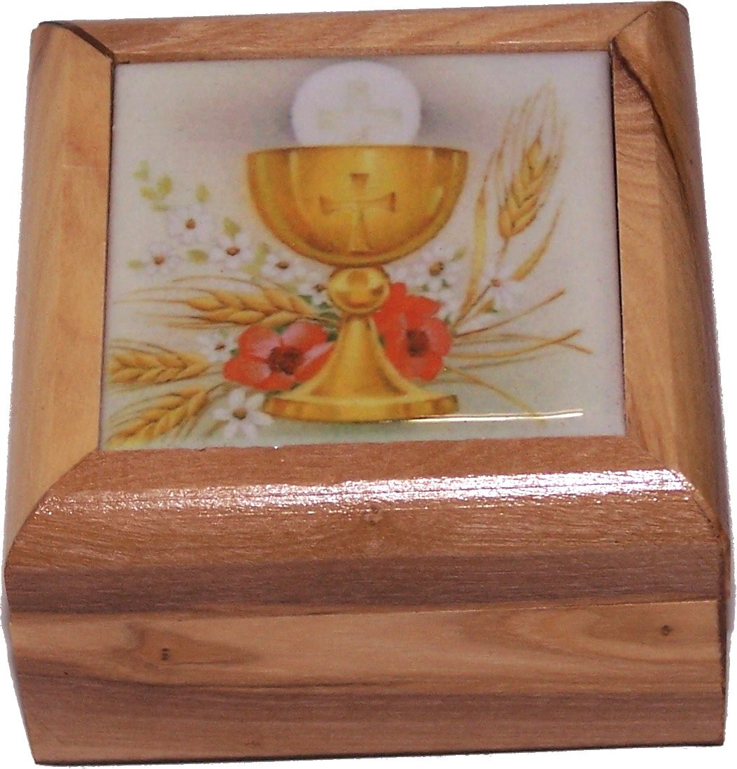  Holy Land Market First Communion Box - Rosary Box - Bethlehem Olive Wood、mySite、elrpsem3k