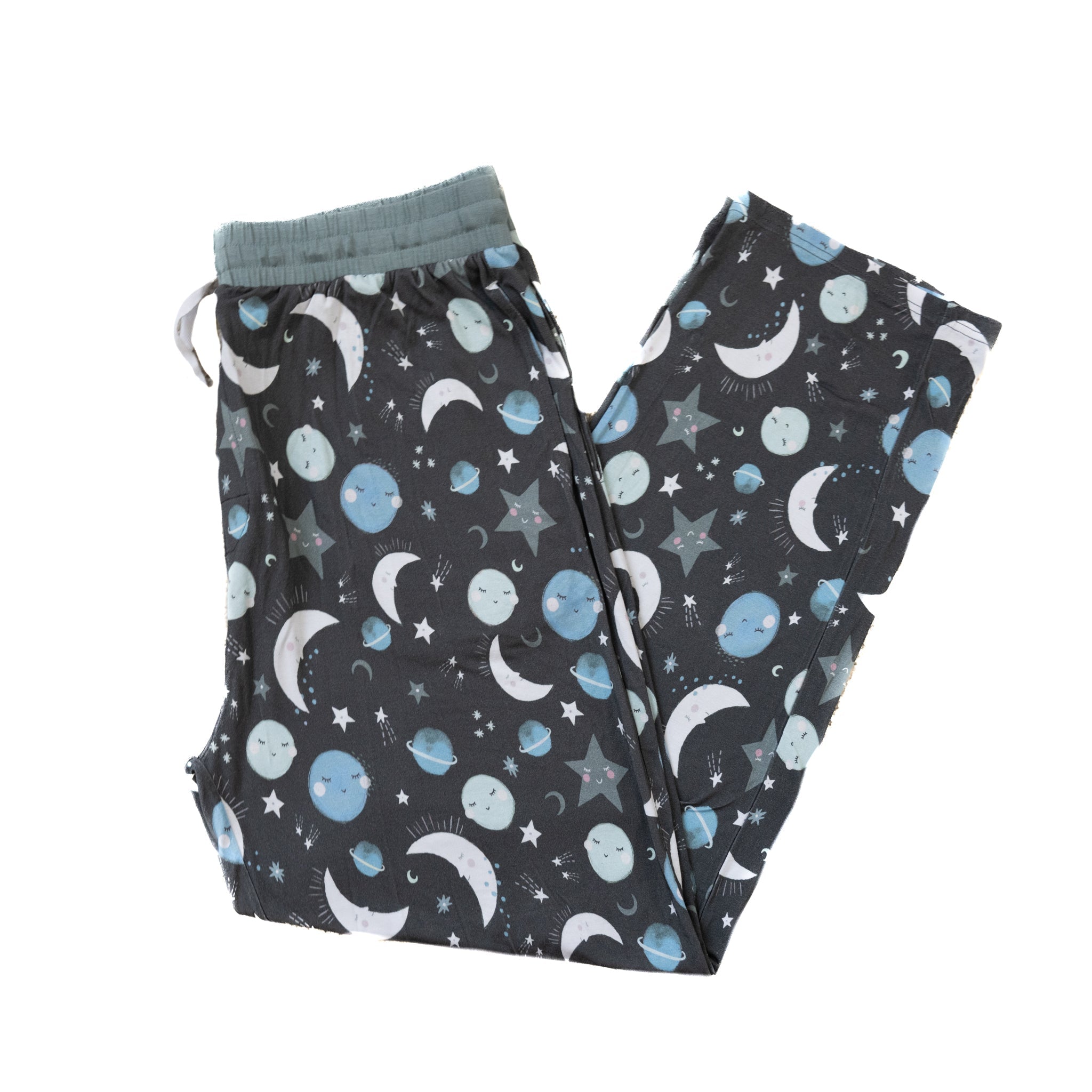 Blue To the Moon & Back Men's Pajama Pants、mySite、g9winljtr