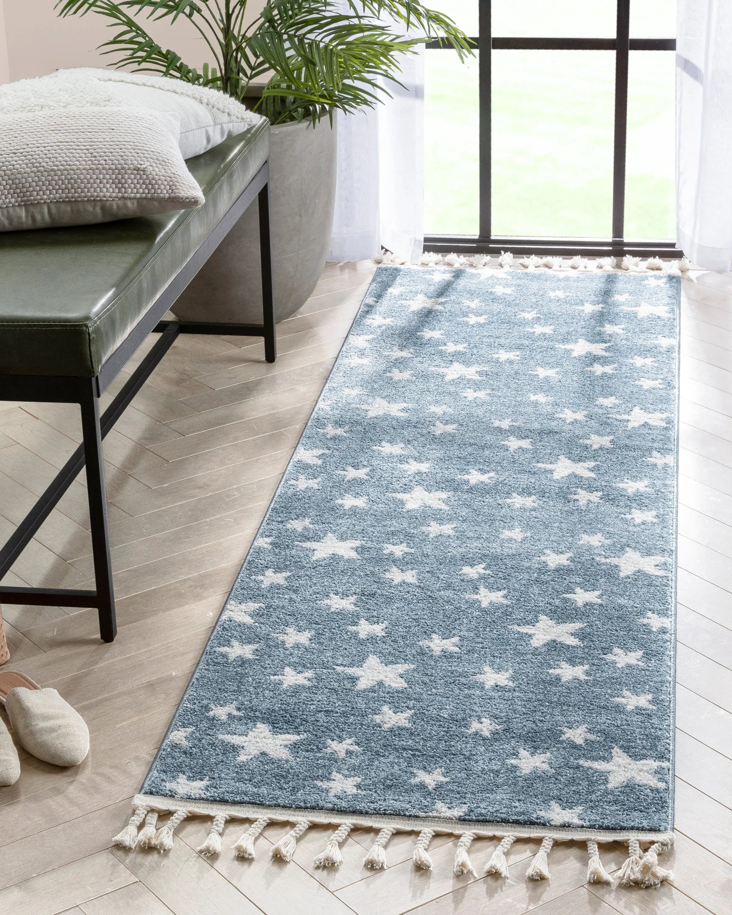 Stars Modern Geometric Blue Kids Rug、mySite、gigharbornorthrealestate
