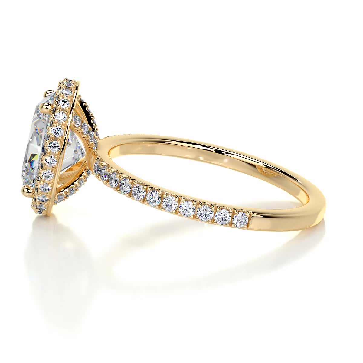 Parker Moissanite & Diamond Ring -18K Yellow Gold、mySite、hinf8tx79