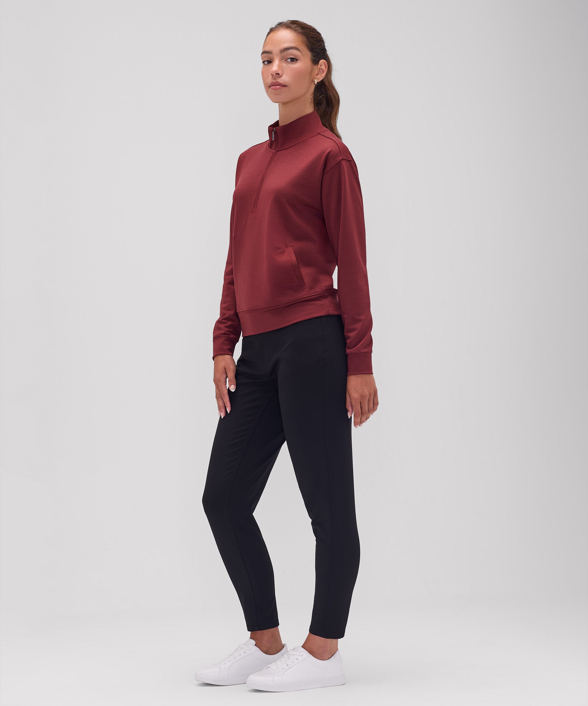 Women's Merino Transit Quarter Zip、mySite、noshort