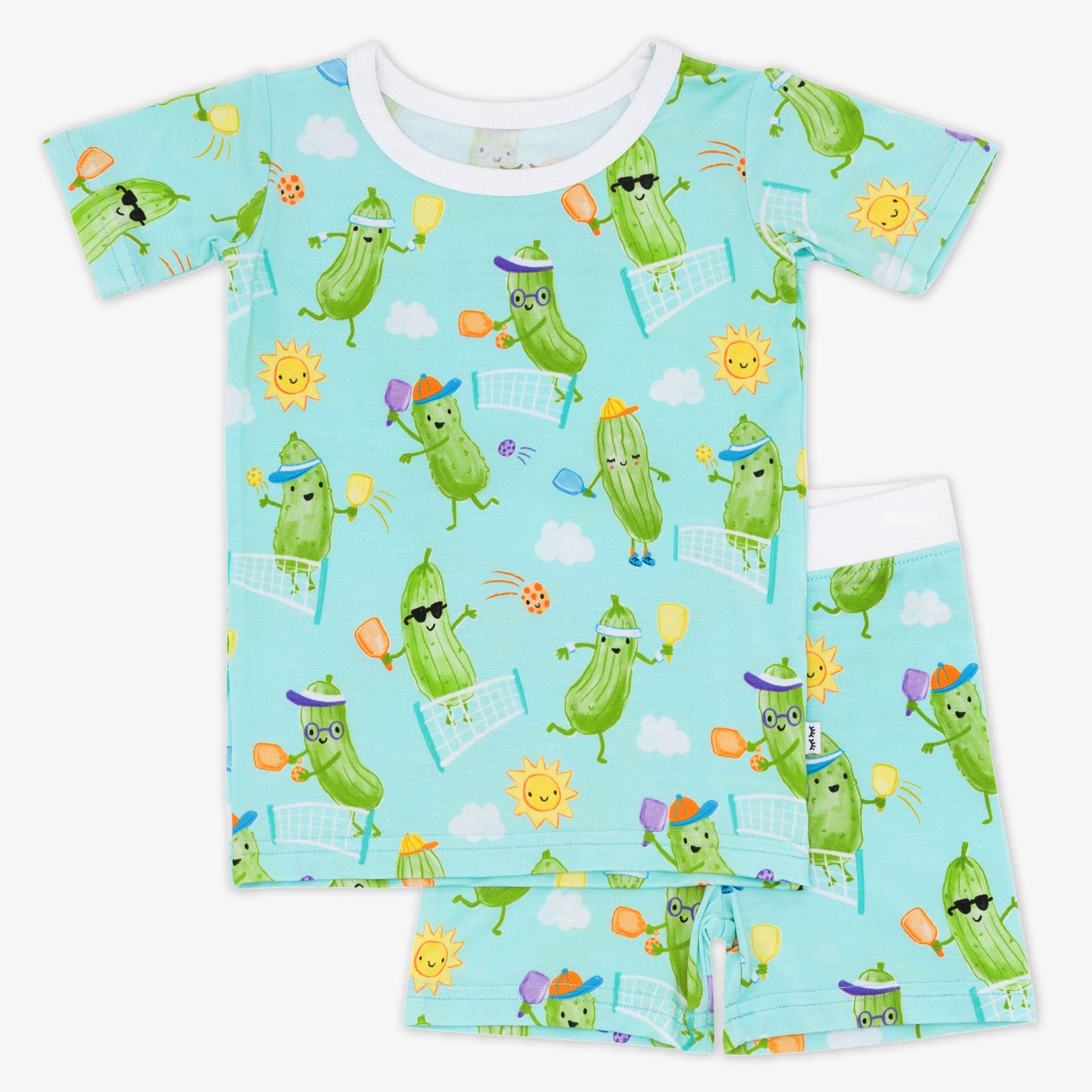 Pickle Power Two-Piece Short Sleeve & Shorts Pajama Set、mySite、g9winljtr