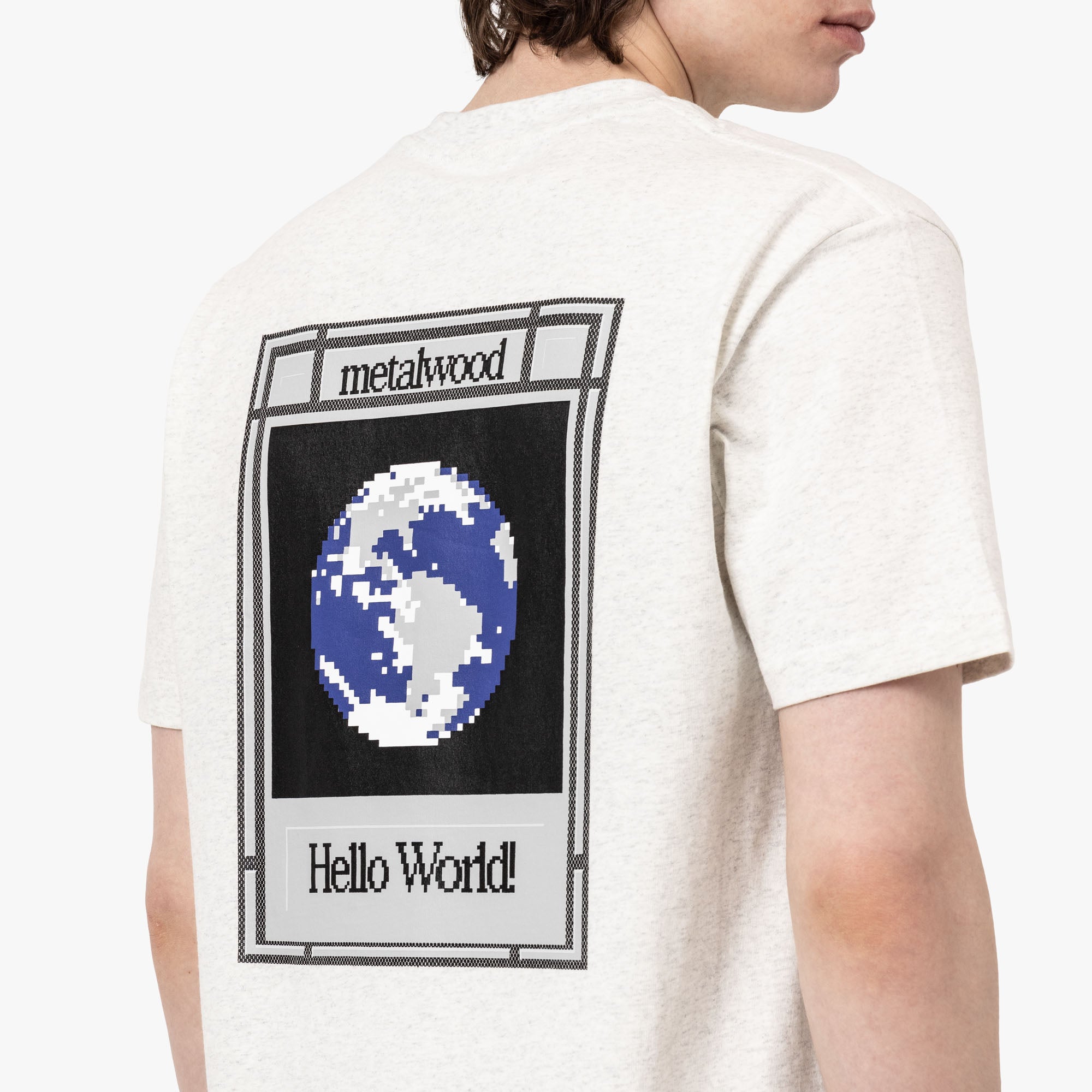  Metalwood Hello World T-Shirt Grey、mySite、merchandisen