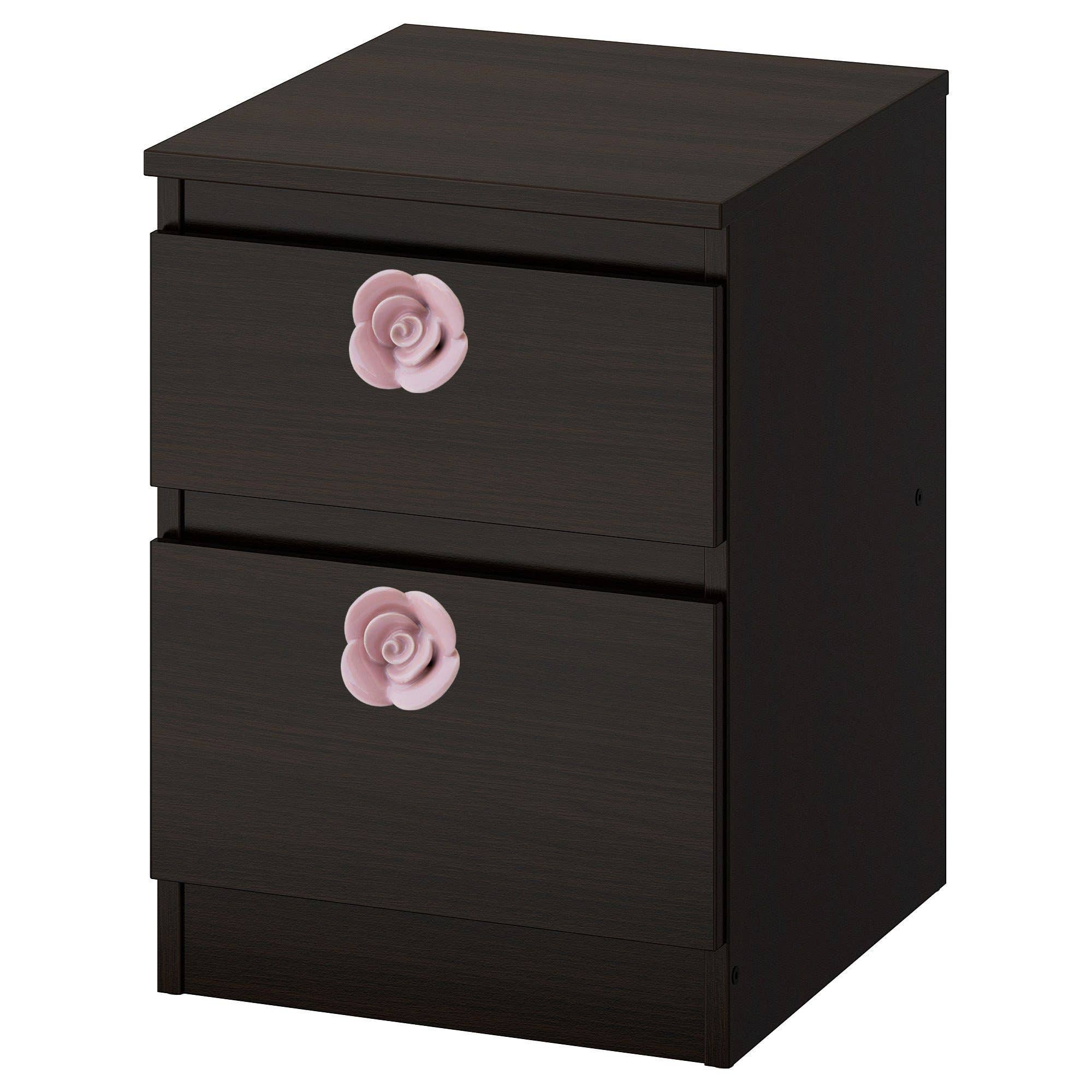 Rose Ceramic Knobs Set of 6-Handcrafted Victorian Style Pink、mySite、g9winljtr