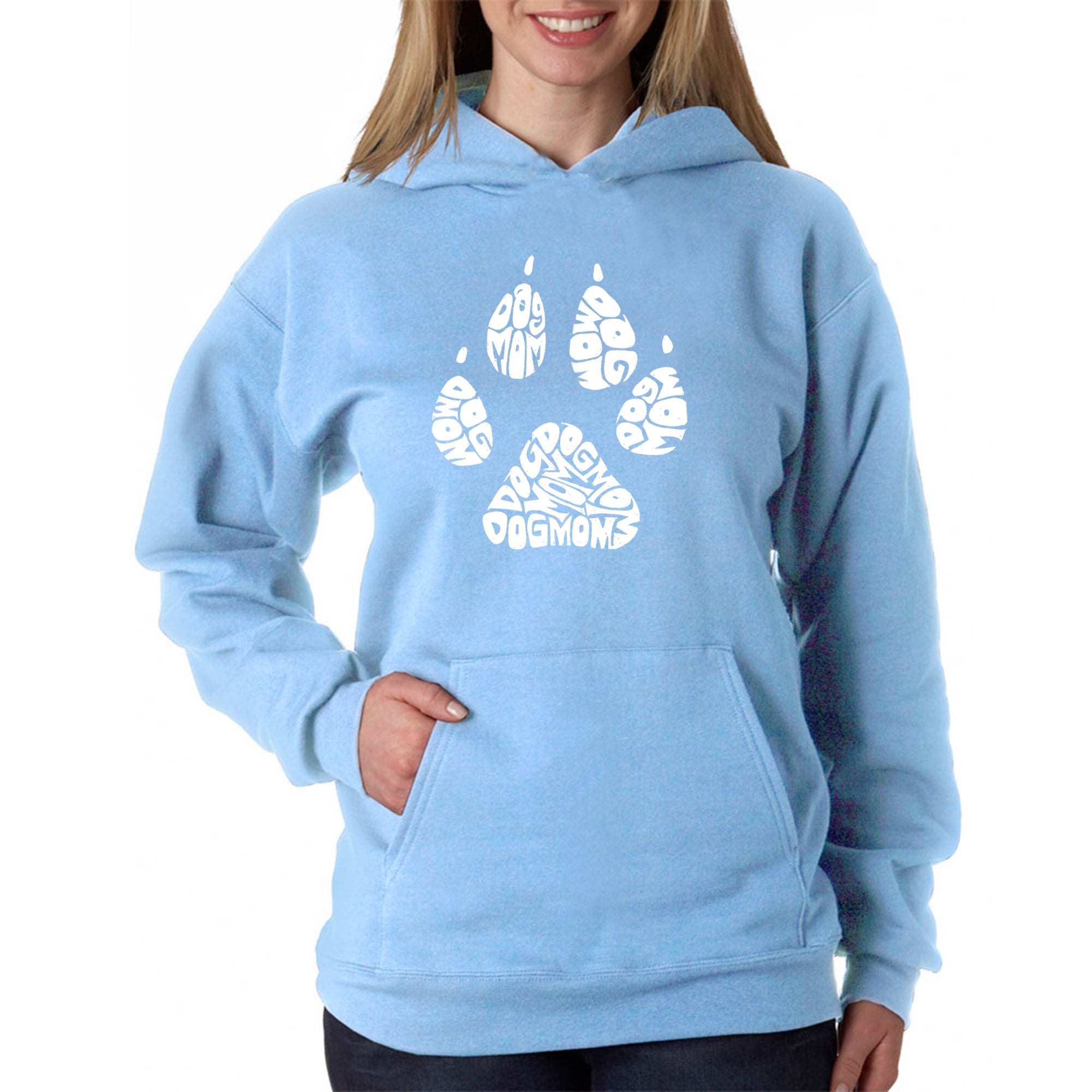 Dog Mom - Women's Word Art Hooded Sweatshirt、mySite、camillekostekn