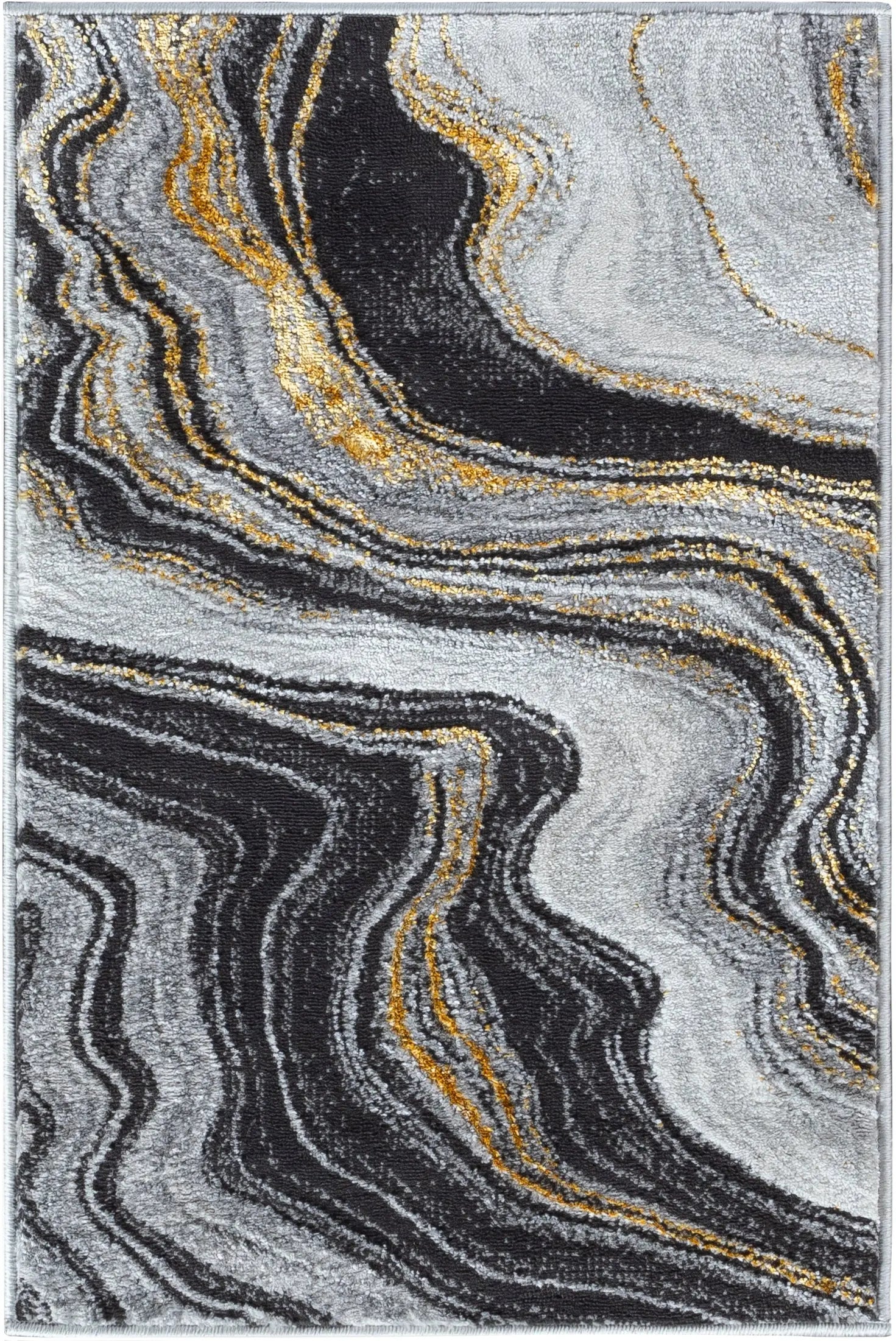 Warren Retro Abstract Waves Glam Rug、mySite、gigharbornorthrealestate