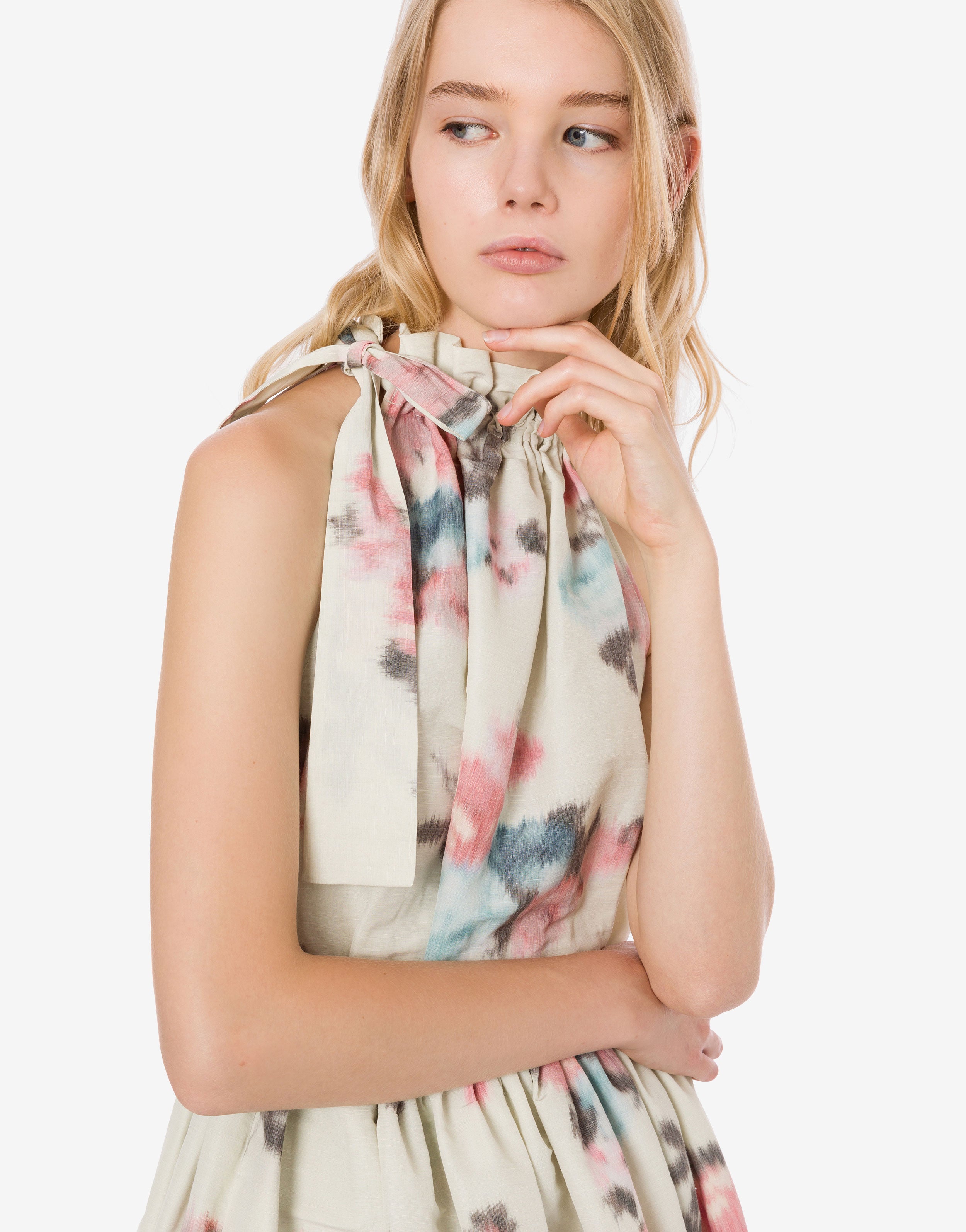 Abito longuette in taffetà floreale、mySite、aoinhome