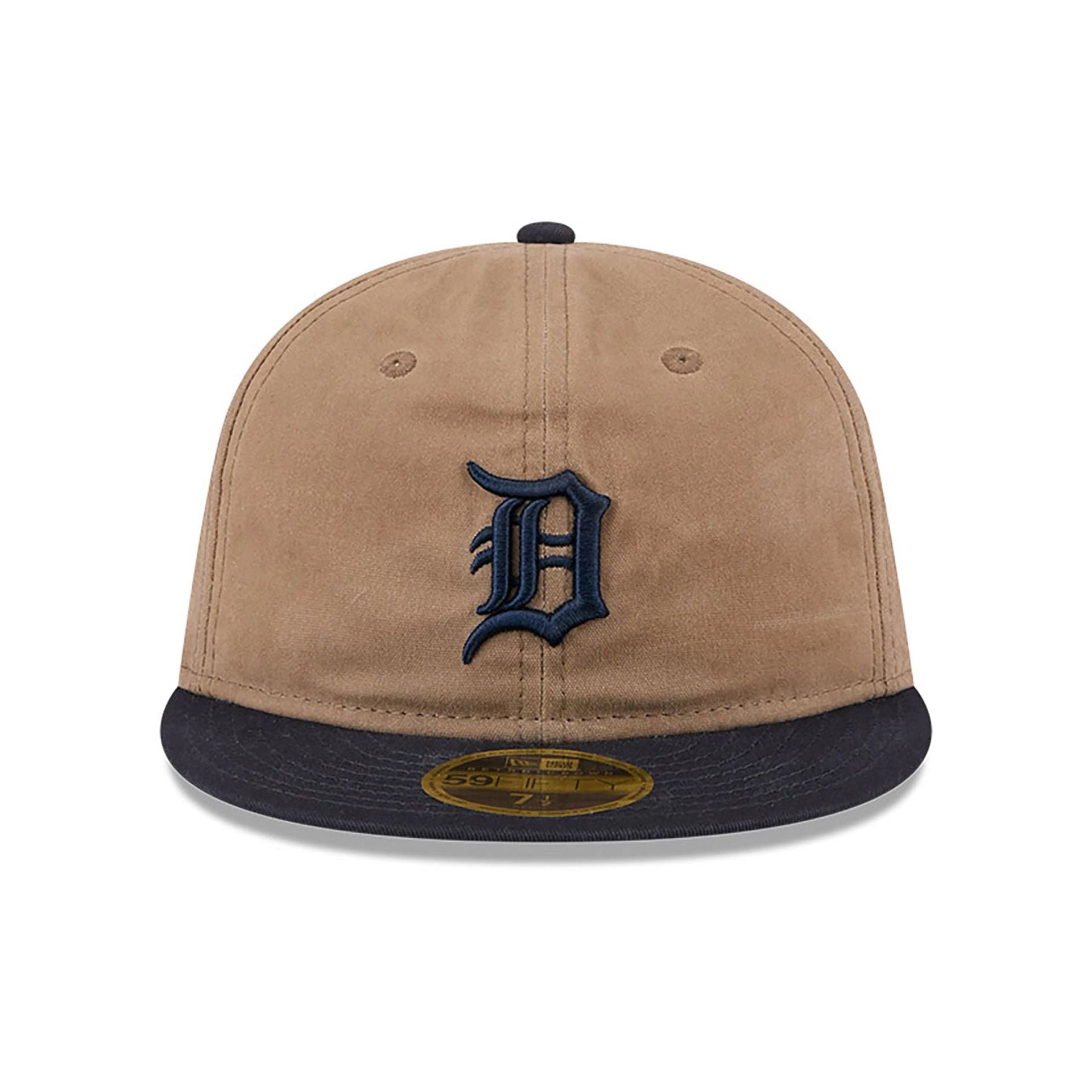 Detroit Tigers Wax Canvas Khaki Retro Crown 59FIFTY Fitted Cap、mySite、vikingsvslions