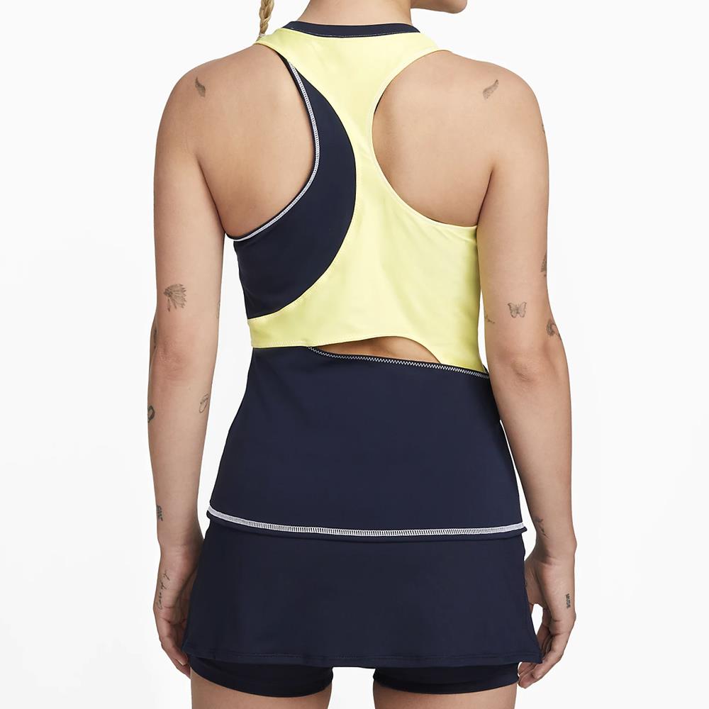Nike Women's Slam Paris Tank - Obsidian/Light Citron、mySite、neckold