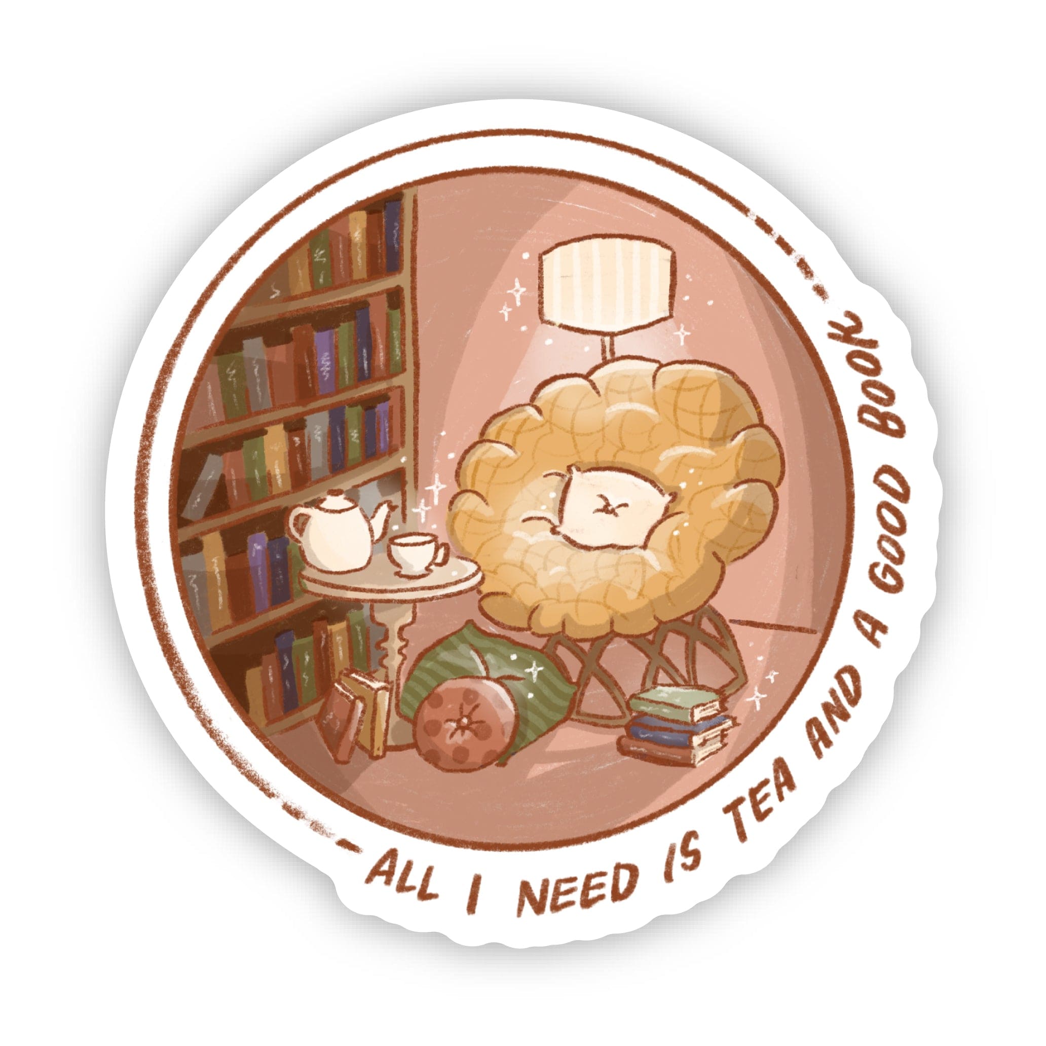  All I need is tea and a good book Cozy Tea Sticker、mySite、elrpsem3k