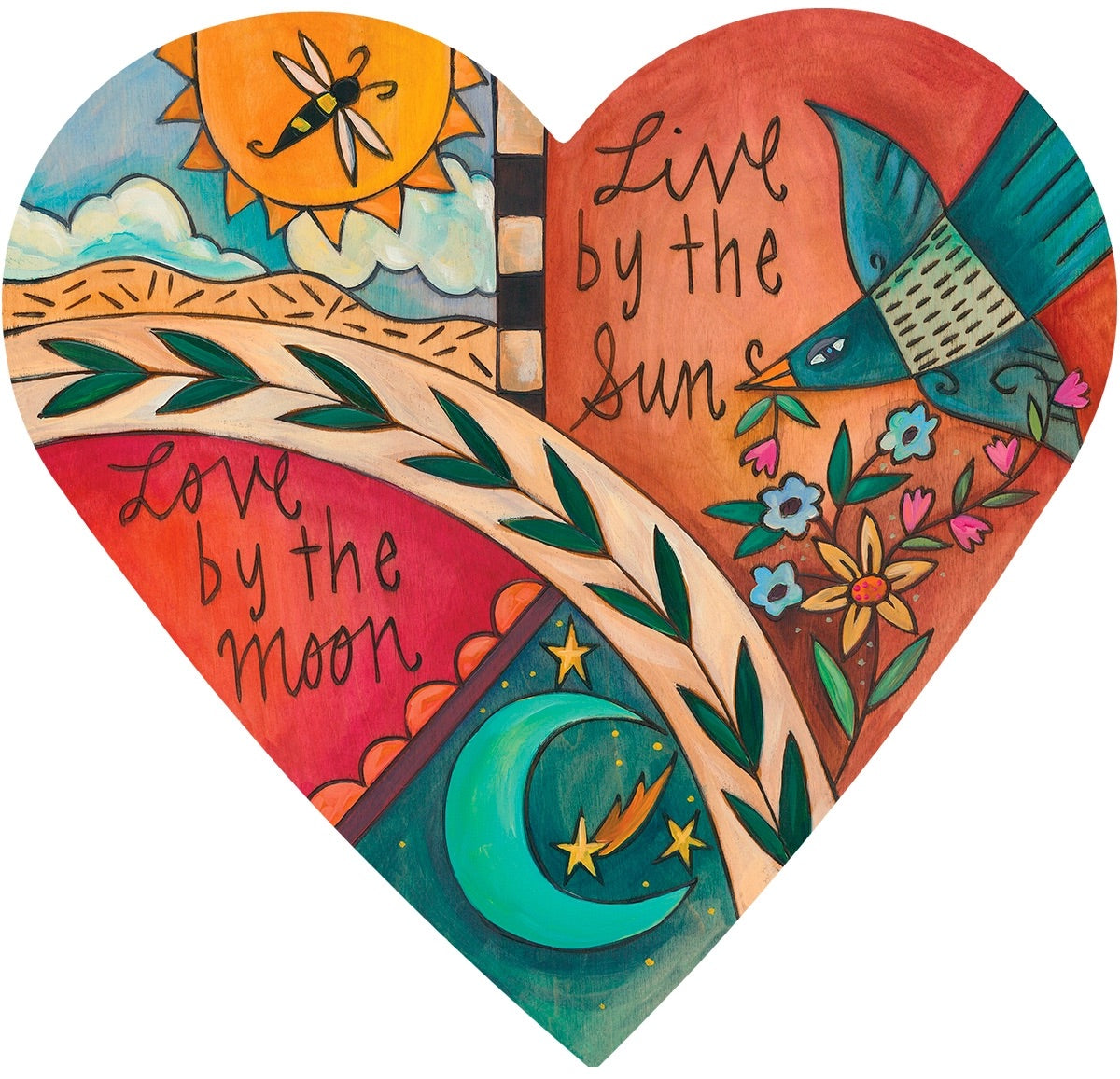 Heart Shaded Birds of A Feather Plaque、mySite、g9winljtr