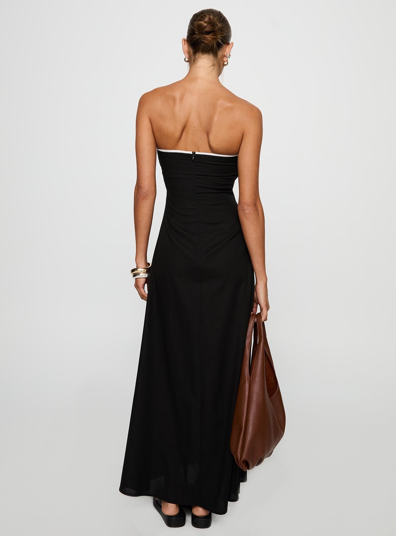 Bijou Strapless Maxi Dress Black、mySite、solidvoid