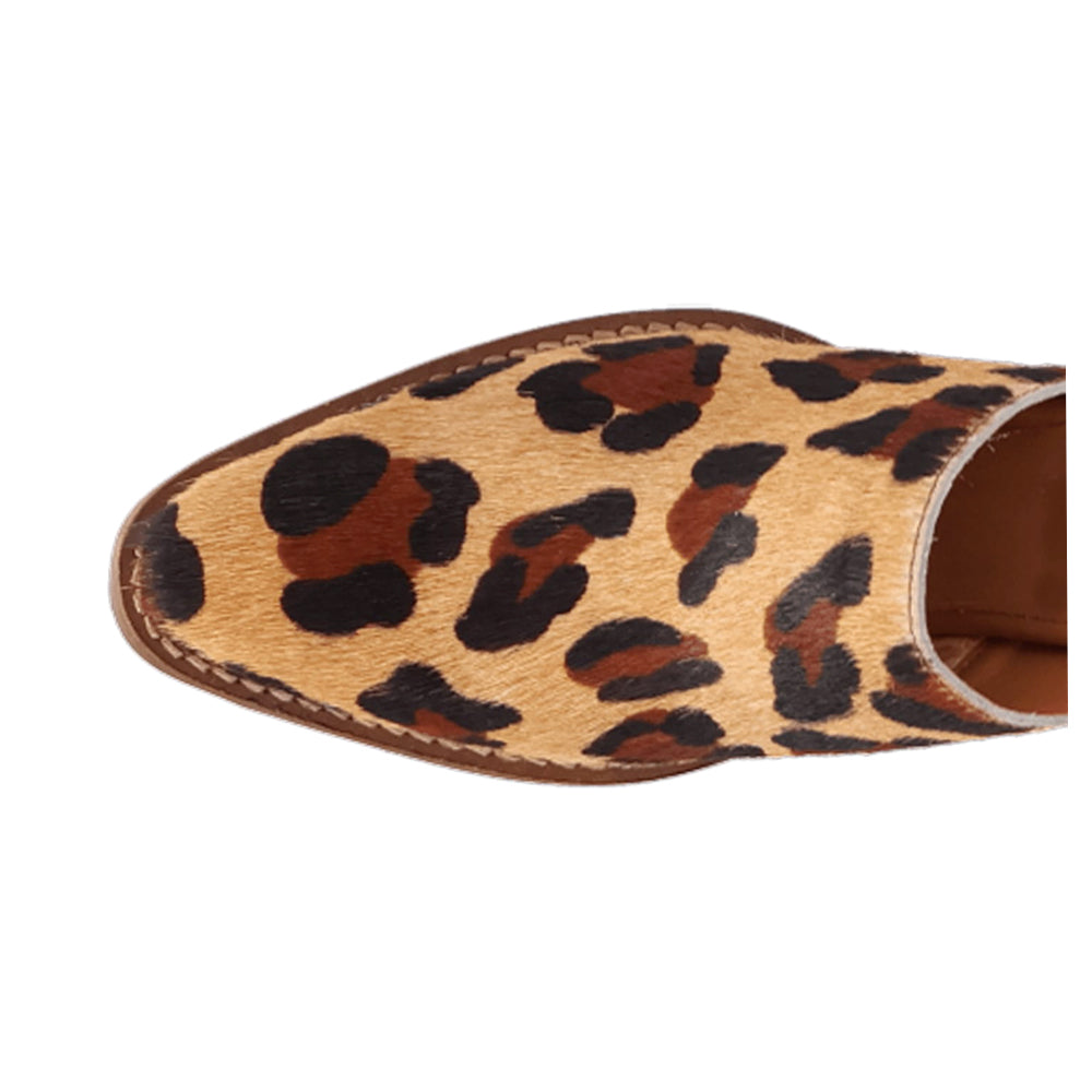 Calico Leopard Round Toe Mule Slip On Boots、mySite、gtrtttuynbv
