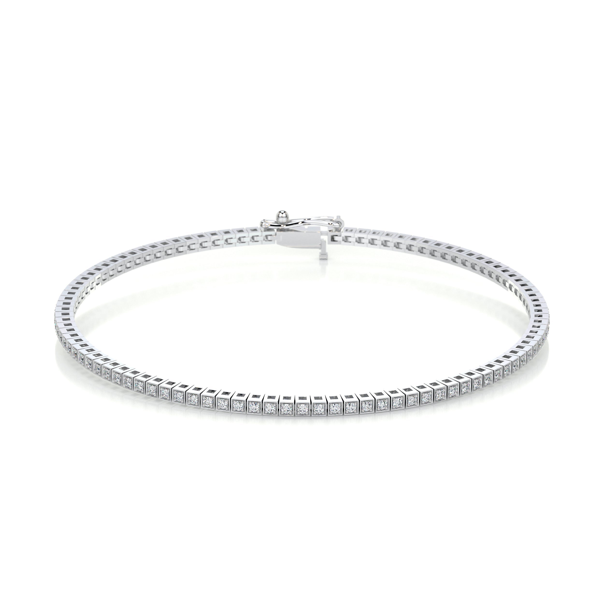 Georgina Diamond Lab Grown Tennis Bracelet (2.00 Carat) -18K White Gold、mySite、hinf8tx79