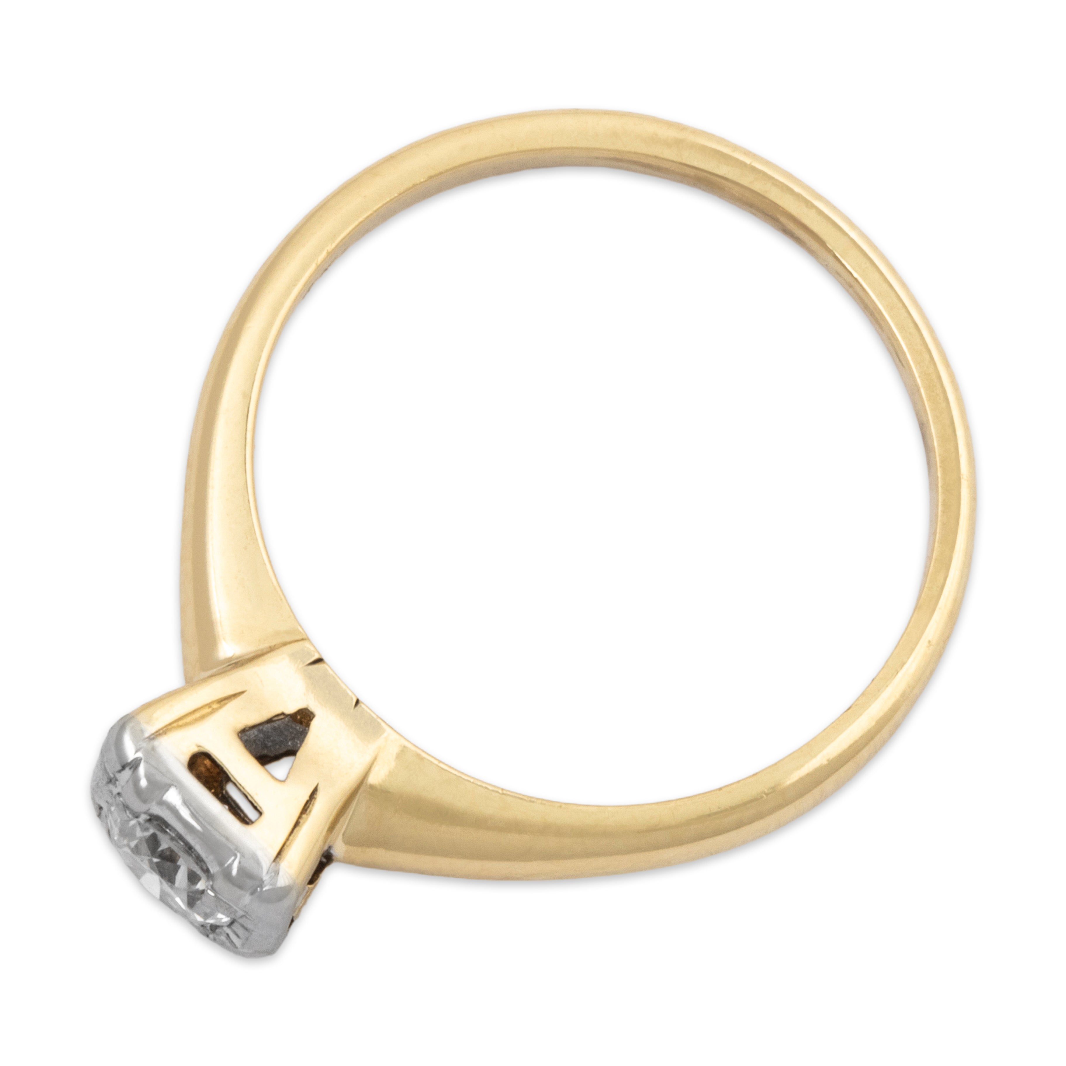 Vintage 14k Yellow Gold .2ct Diamond Solitaire Ring 4.50、mySite、hinf8tx79