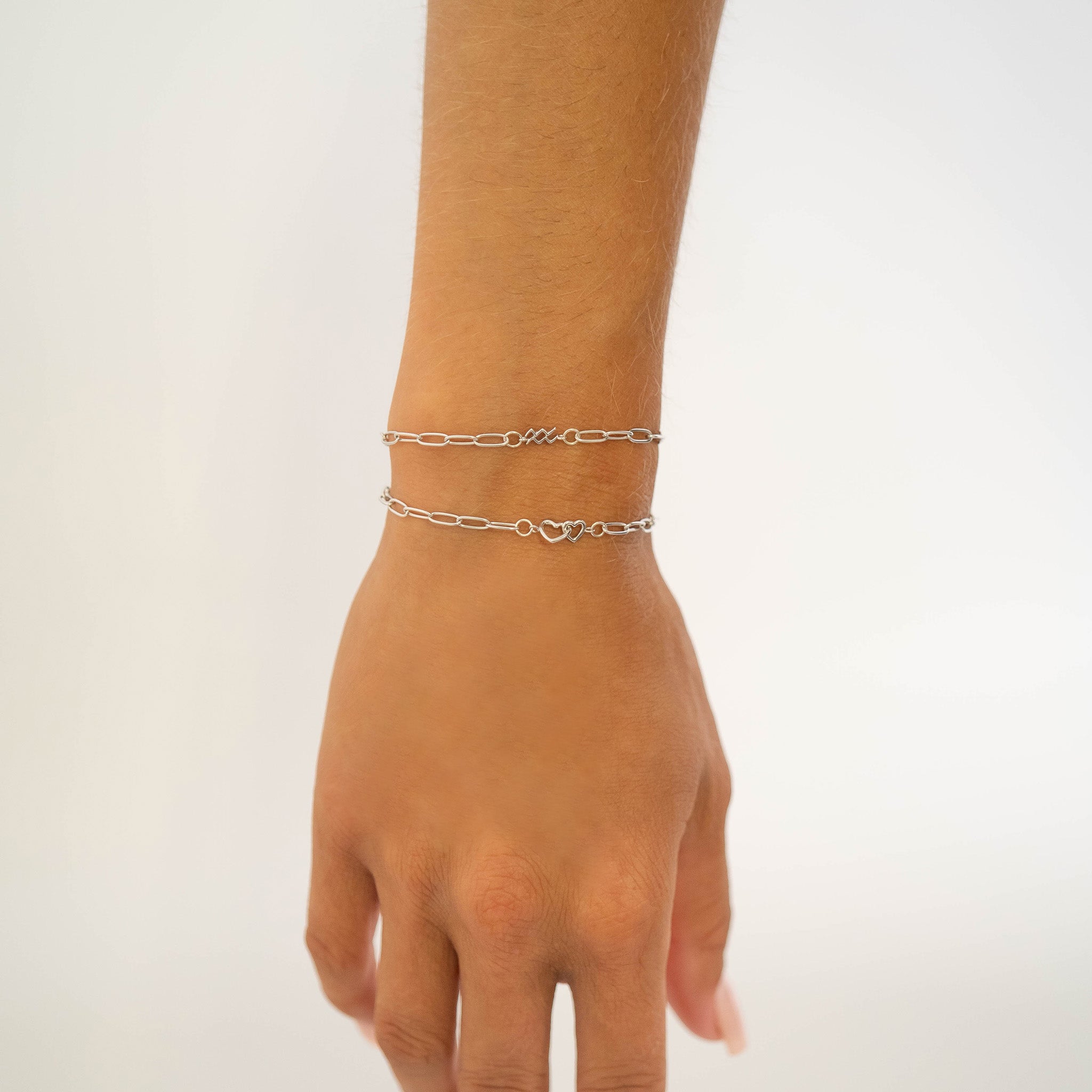 14K Gold Plated Sterling Silver Double Heart Permanent Jewelry Connector Charm / PMJ1031、mySite、dreamappss