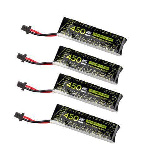  Flywoo Explorer 3.8V 1S 450mAh 80C LiHV Battery 4 Pack - GNB27、mySite、merchandisen