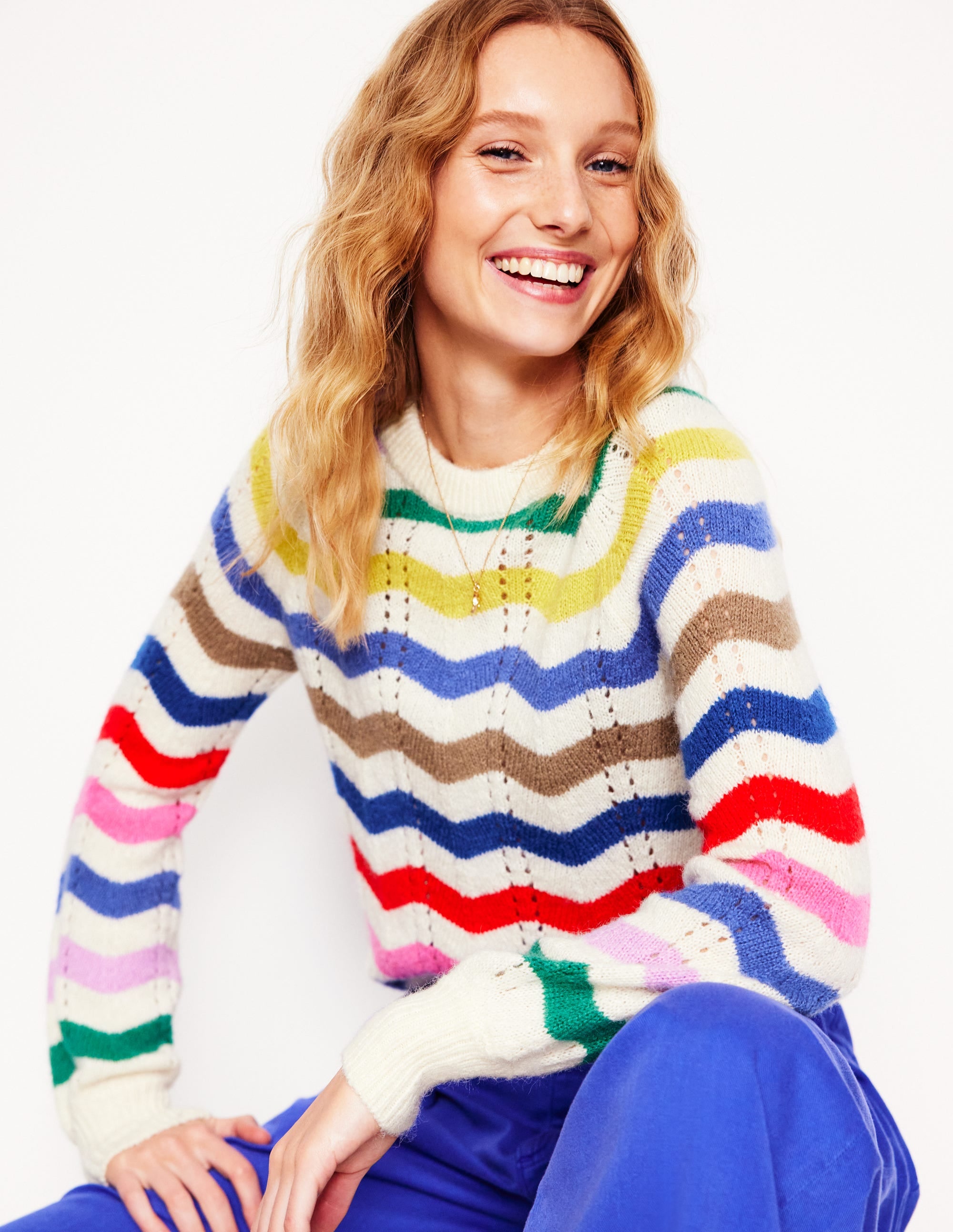  Alice Fluffy Raglan Sweater-Rainbow Wave、mySite、ashleygrahame