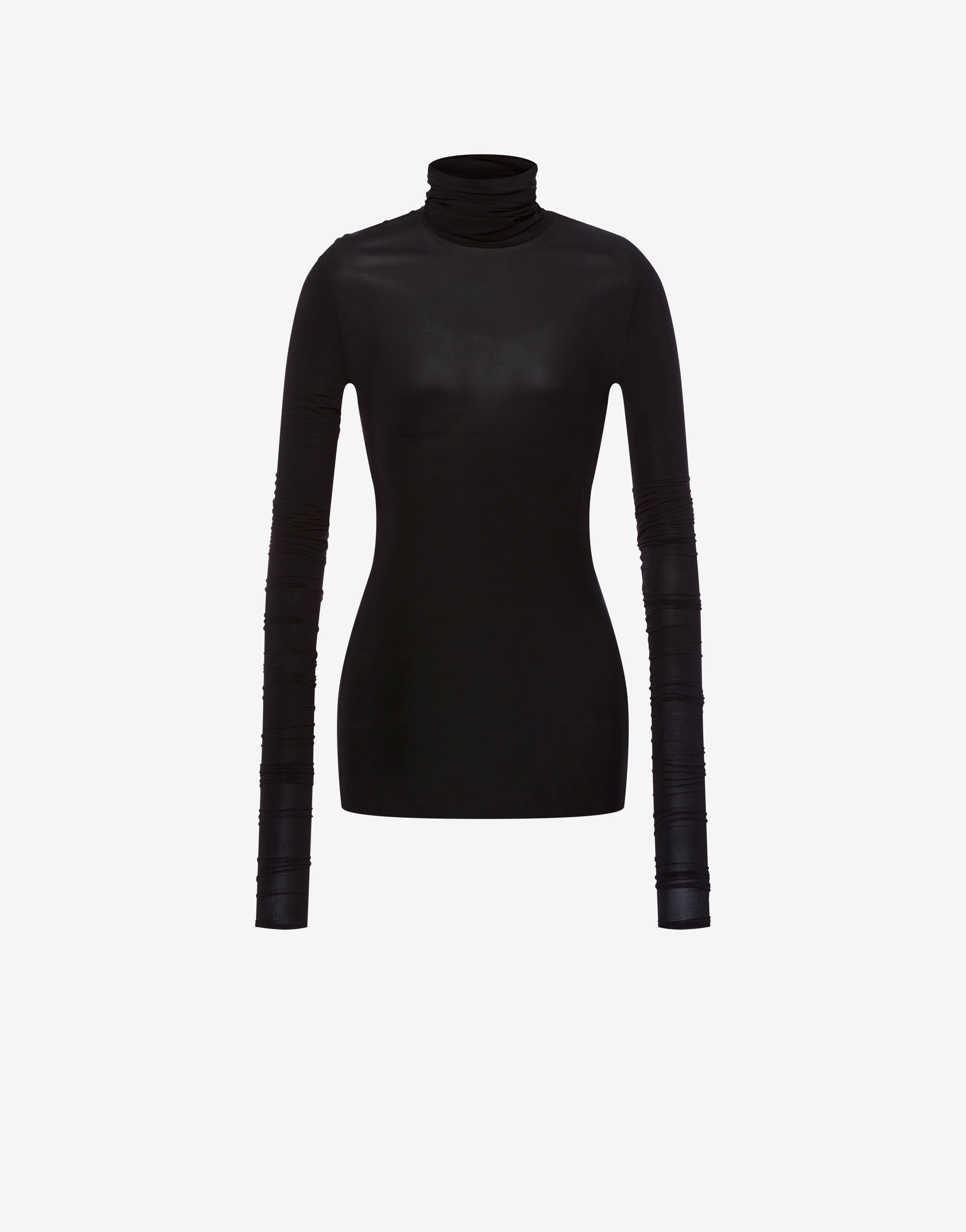 Maglia a collo alto in jersey leggero、mySite、aoinhome