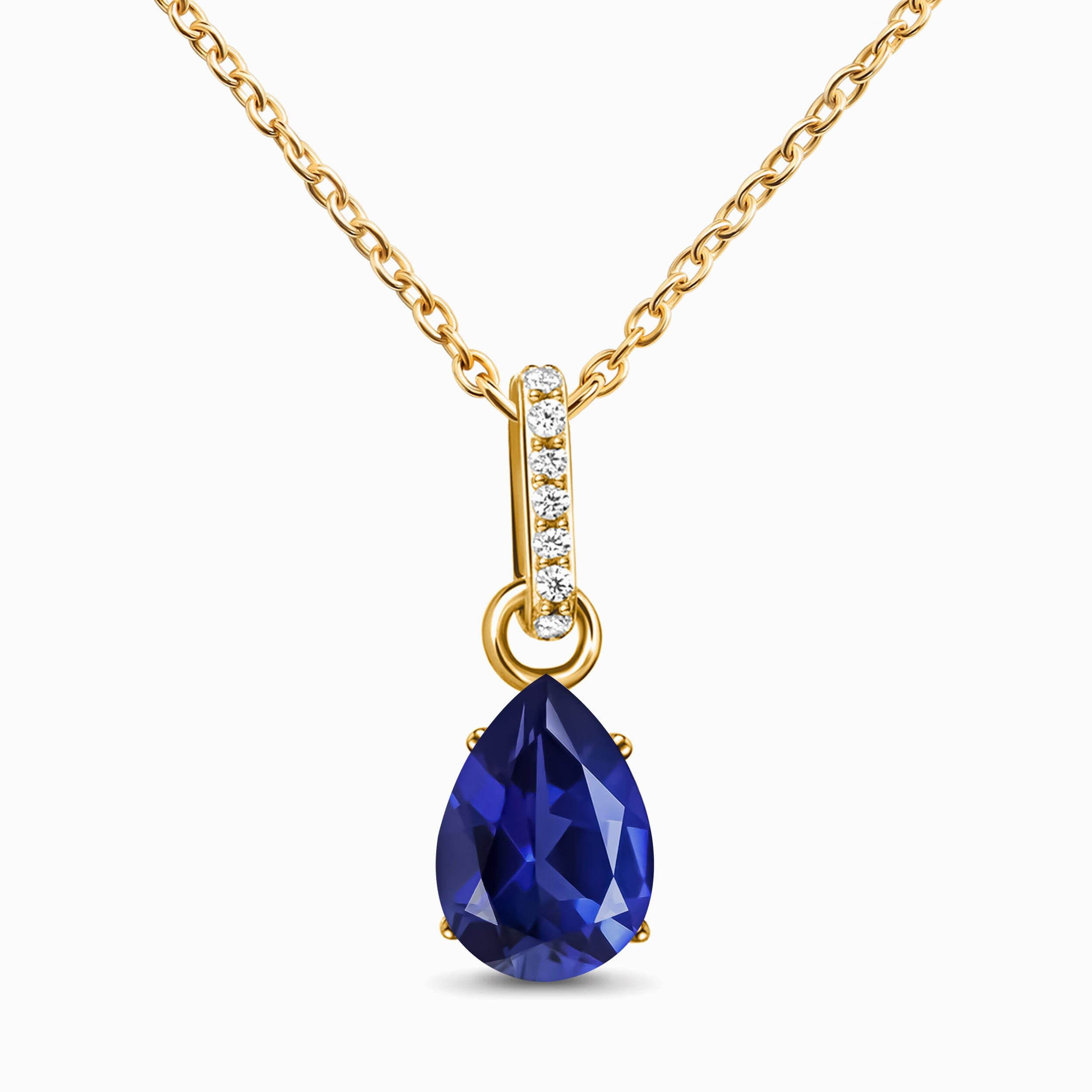 Blue Sapphire Necklace Sway - September Birthstone、mySite、hinf8tx79