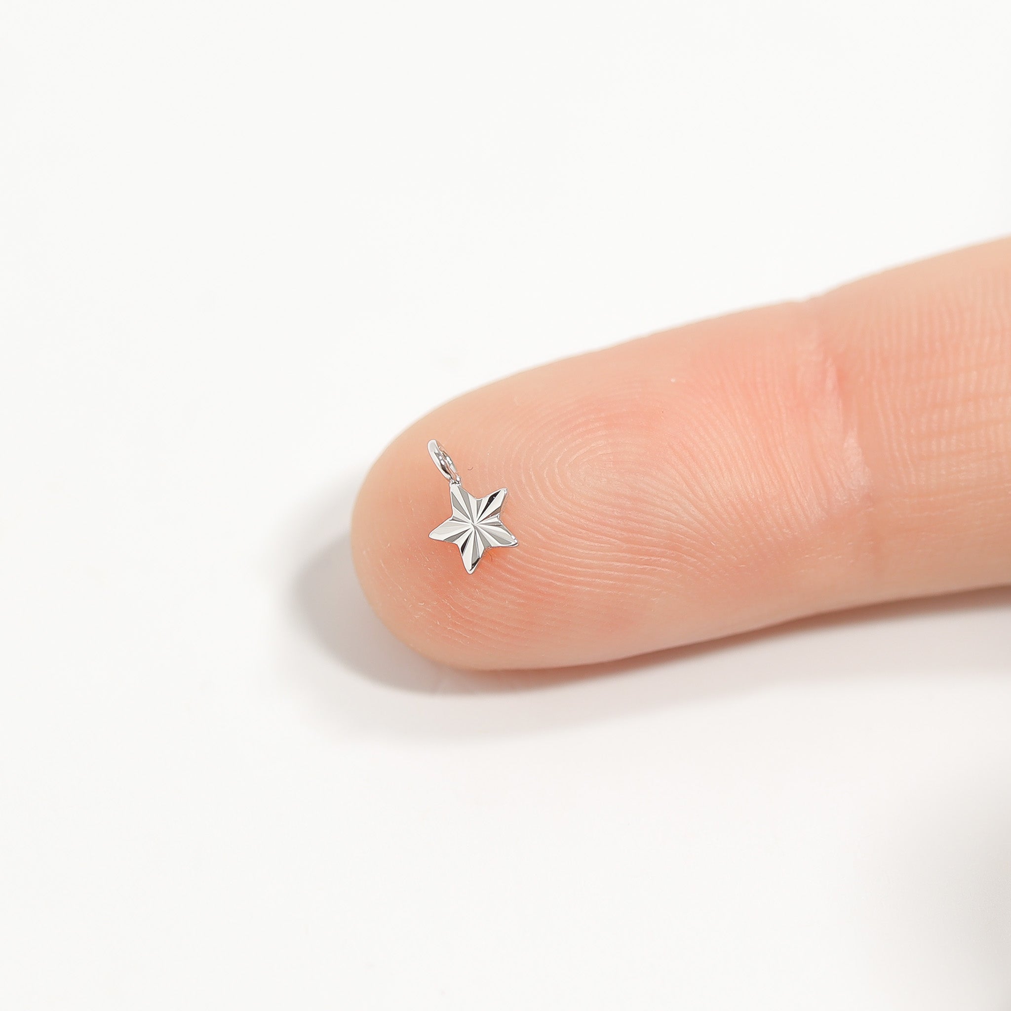 .925 Sterling Silver Sunburst Star Charm for Permanent Jewelry / PMJ1029、mySite、dreamappss