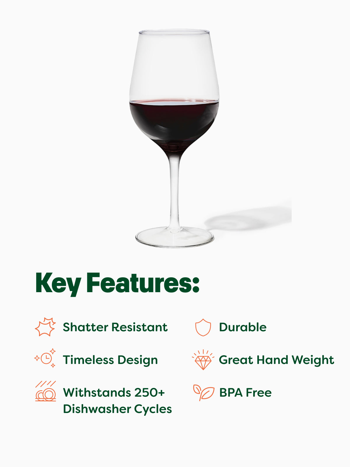 RESERVE 16oz Wine MS Copolyester Glass - Bulk、mySite、camillekostekn
