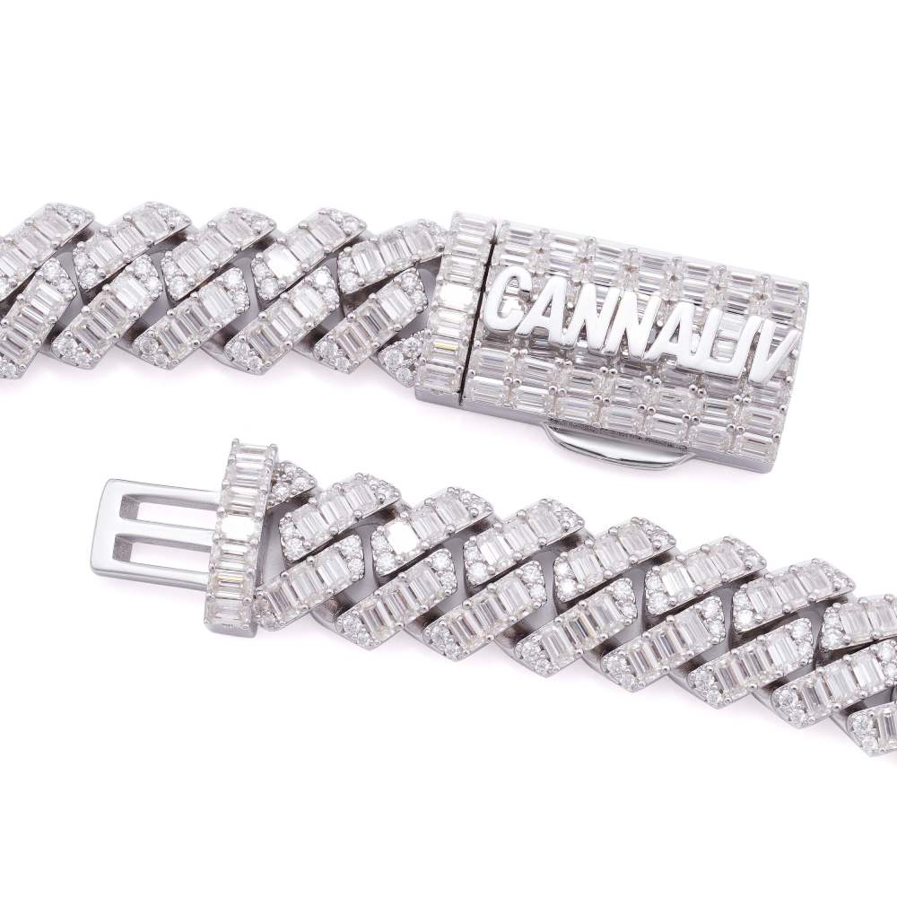 CUSTOM CLASP 15MM Moissanite Baguette Cuban Link Chain、mySite、hinf8tx79