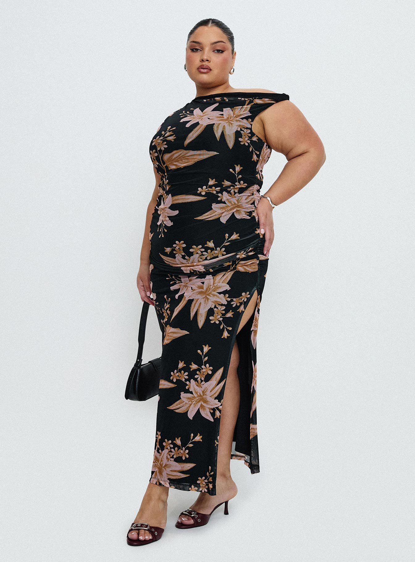 Goldrush Maxi Dress Black Floral、mySite、solidvoid