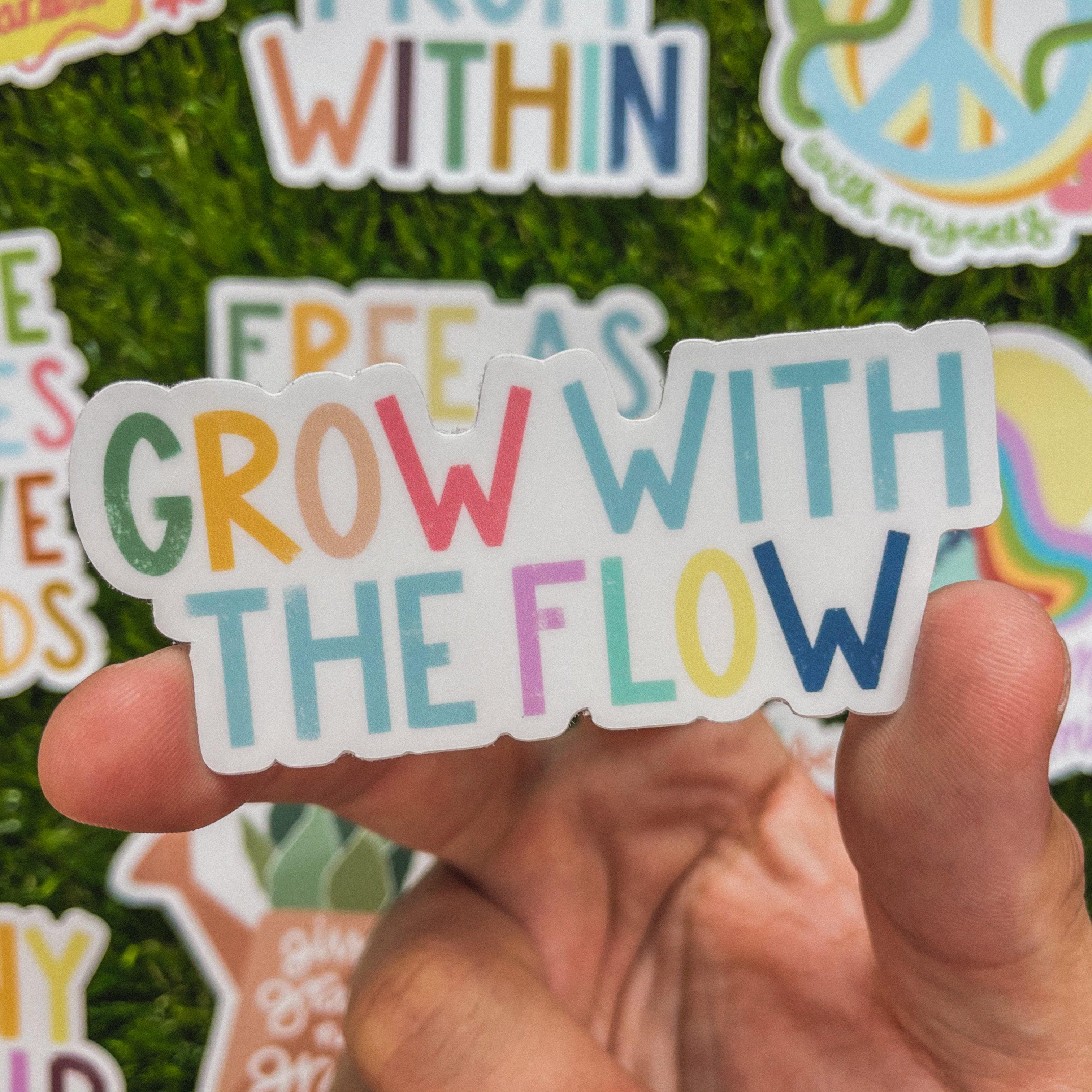  Grow With The Flow Positivity Lettering Sticker、mySite、elrpsem3k
