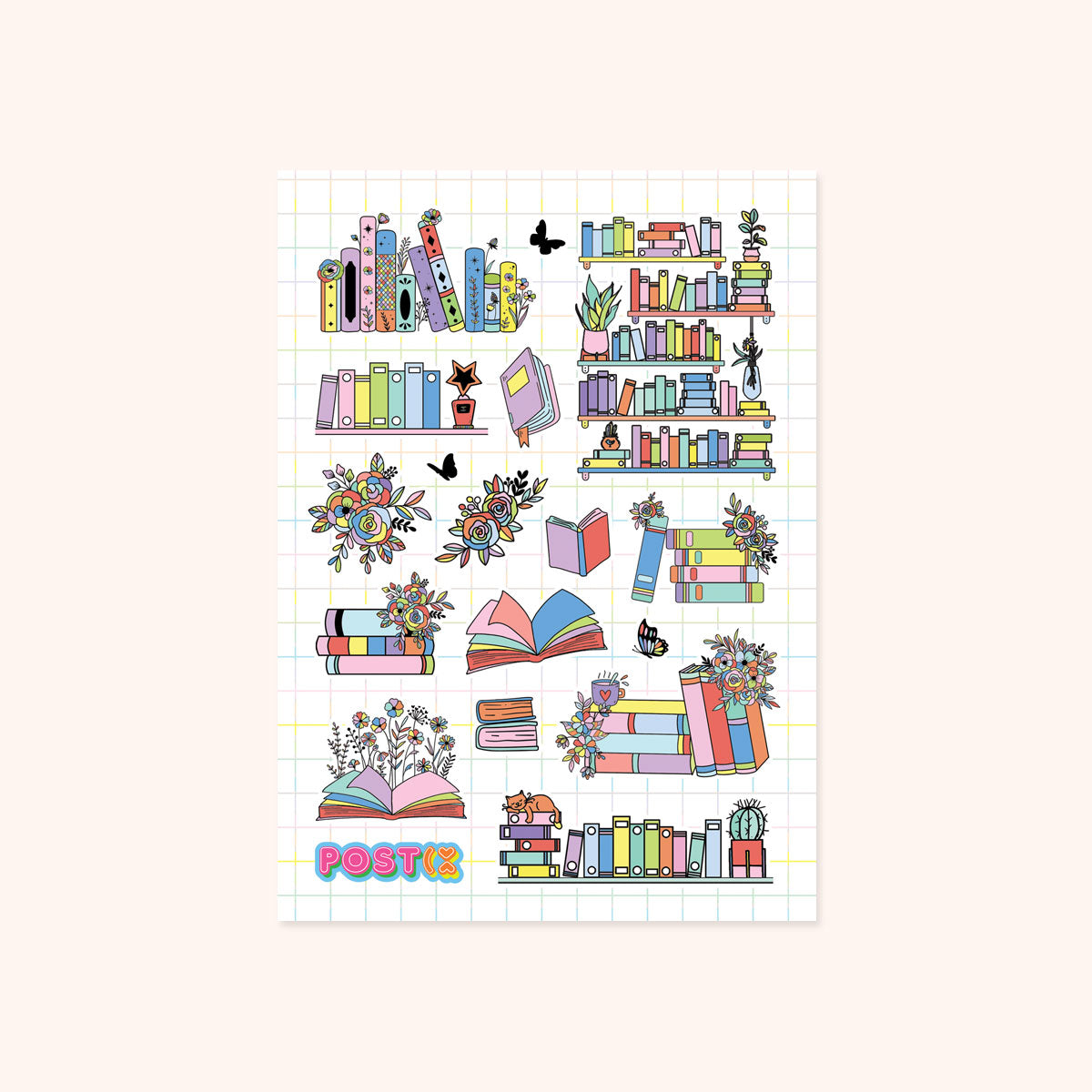  Literary the Rainbow A6 Sticker Sheet、mySite、ghnorth