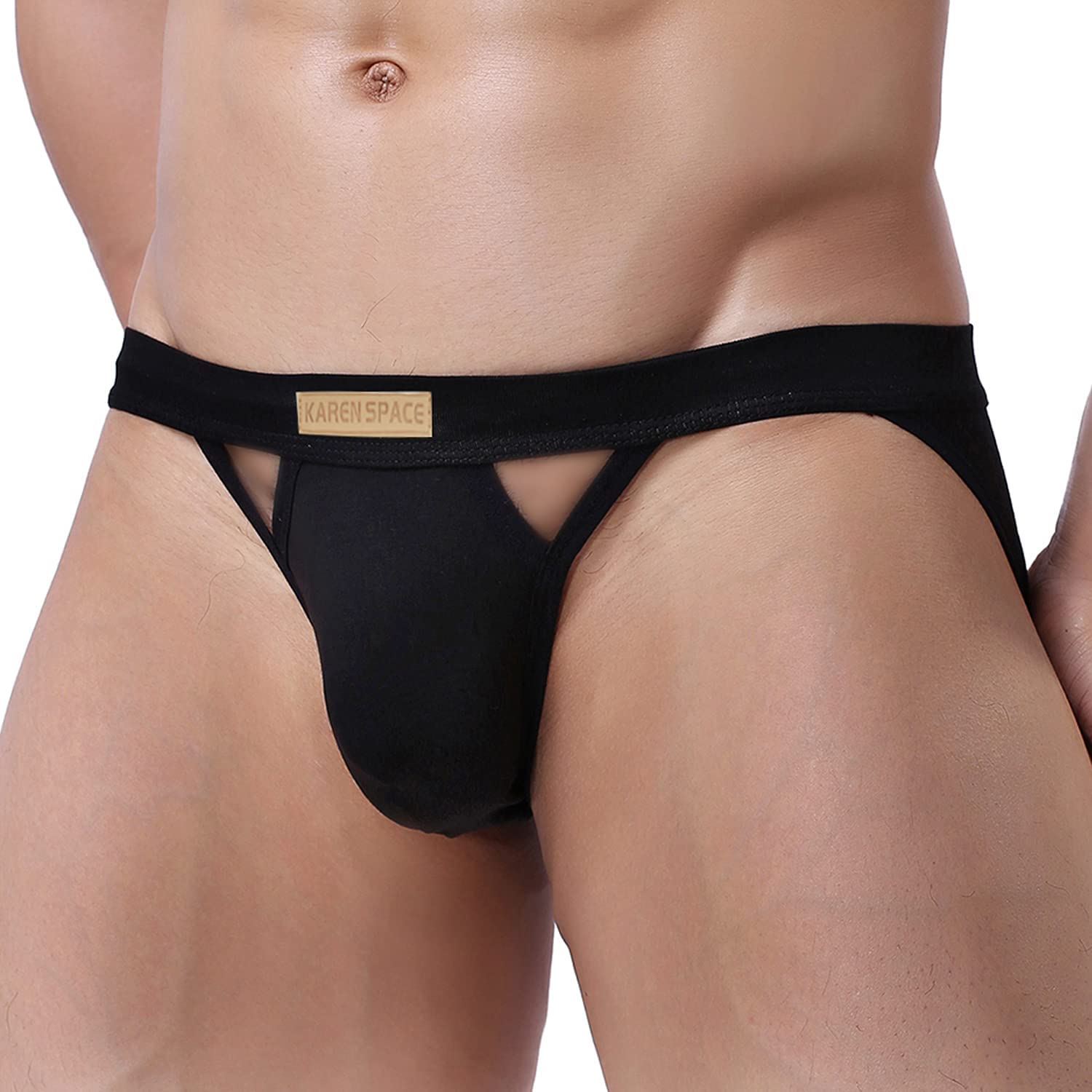 Karen Space Cotton Spandex Jockstrap | Stretch | Black | Airy Comfort、mySite、bottomscart