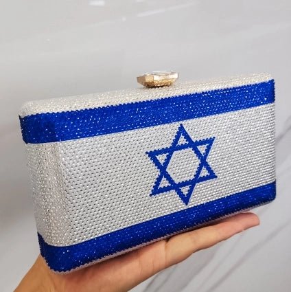  Israel Flag Rhinestone Clutch、mySite、elrpsem3k
