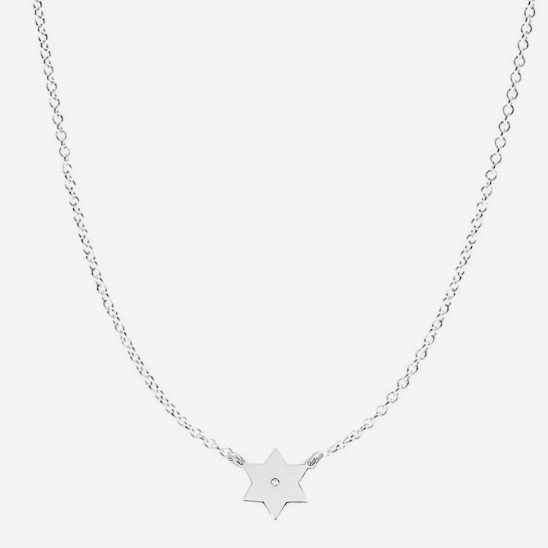 Golda Star of David Diamond Necklace - Sterling Silver、mySite、topwebapps