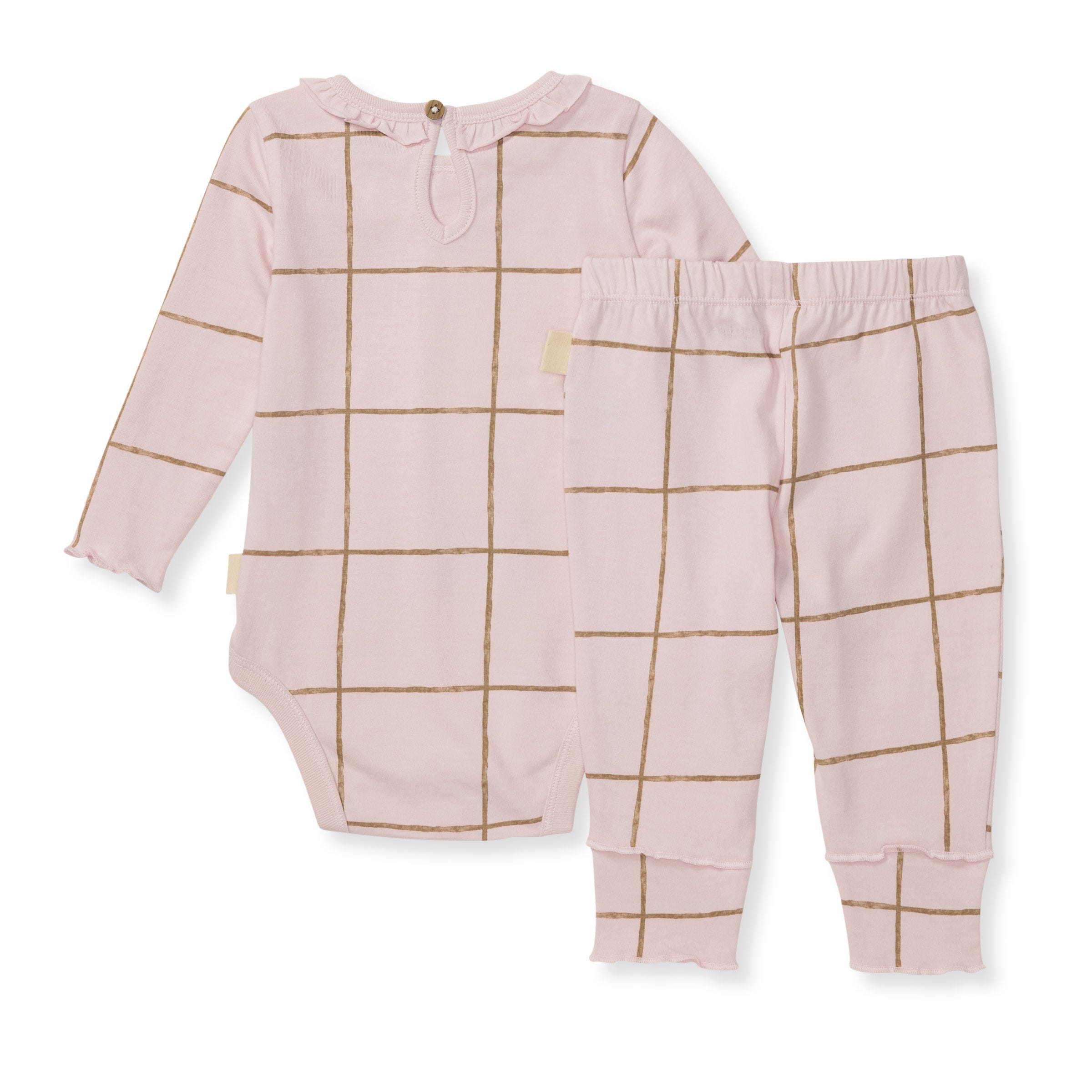 Swiss Check Baby Girl Bodysuit & Pant Set、mySite、layawaytickets