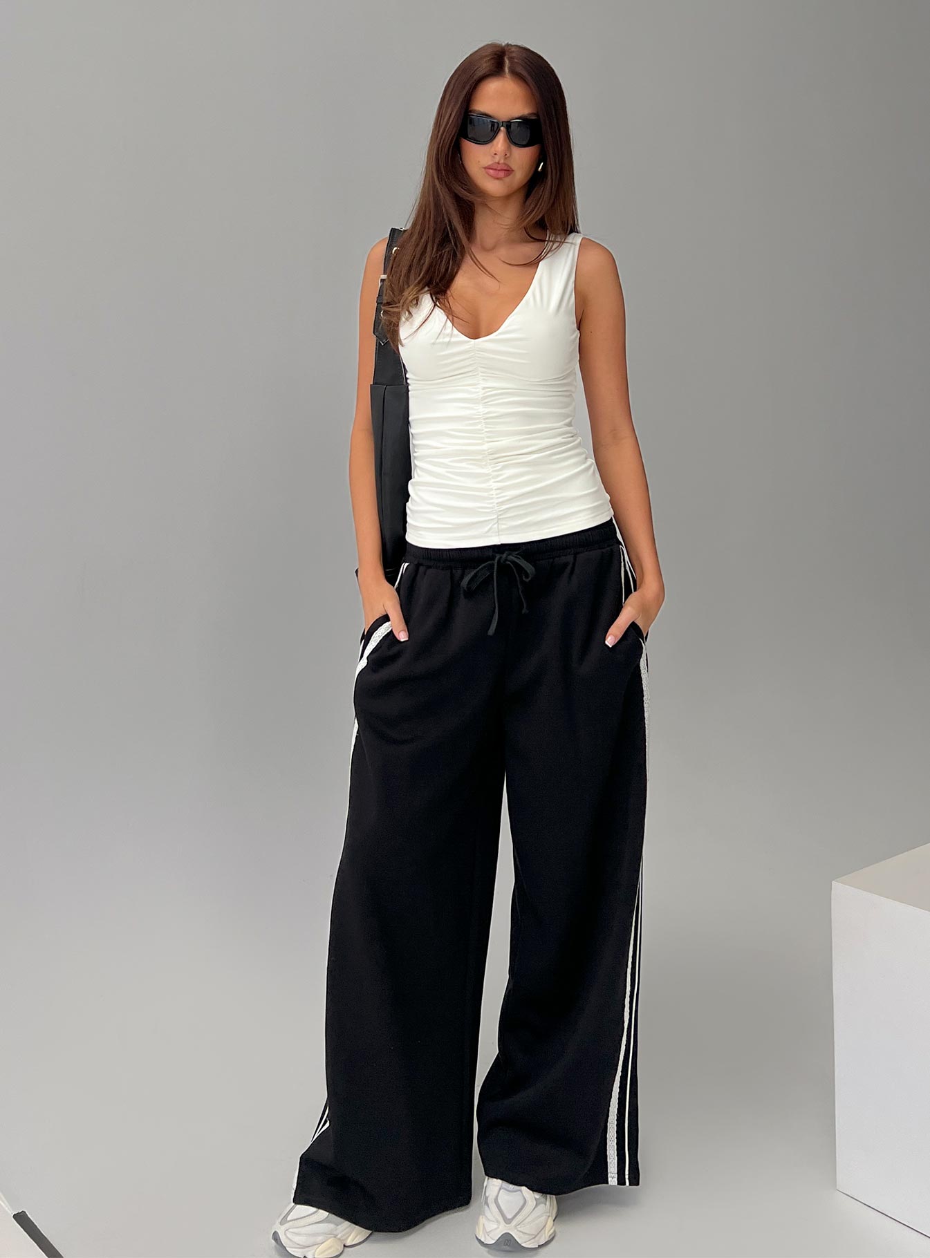 Loving Is Easy Ruched Top White、mySite、solidvoid