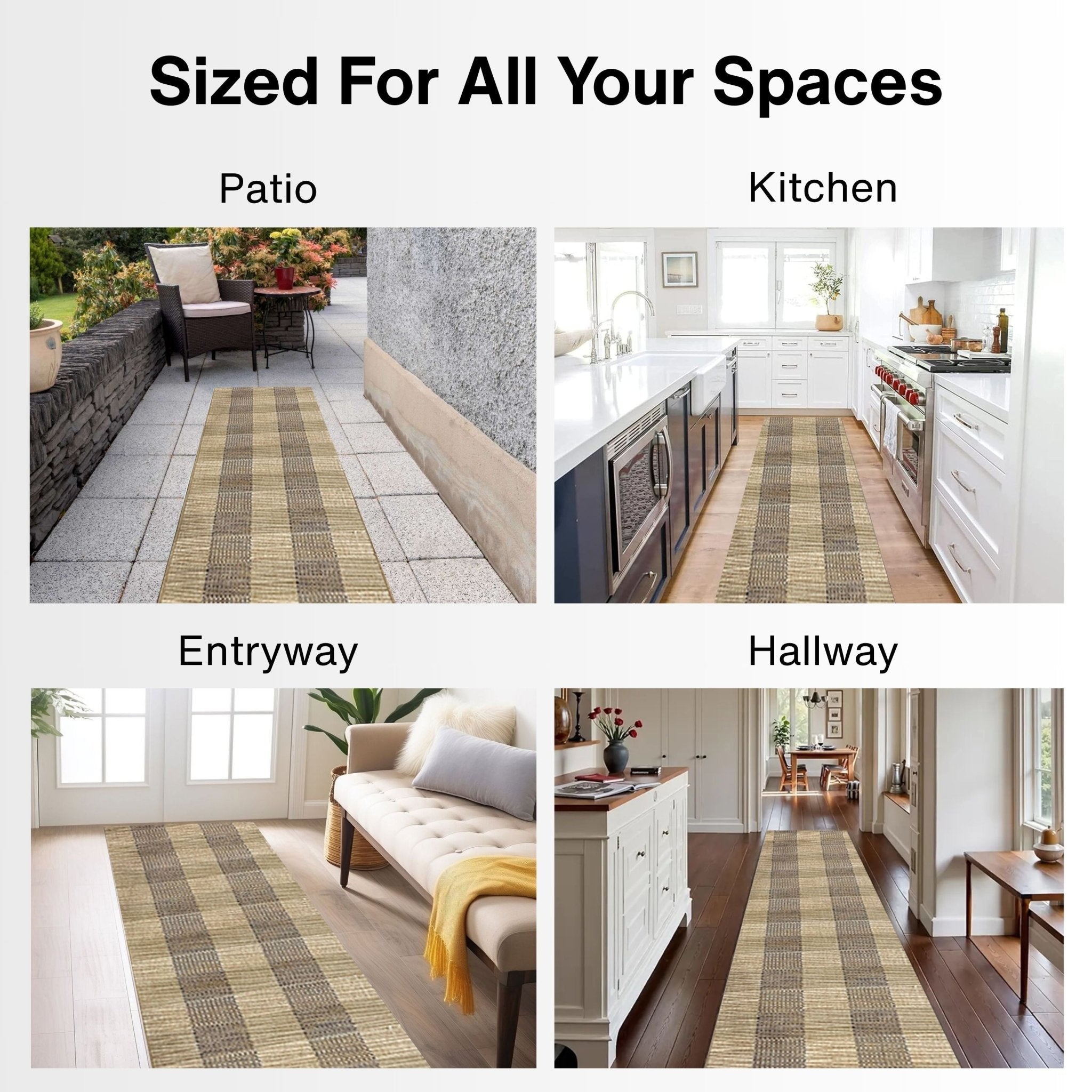 Alto Plaid Custom Size Indoor/Outdoor Runner 27 Inches Width x Choose Your Runner Length、mySite、gigharbornorthrealestate