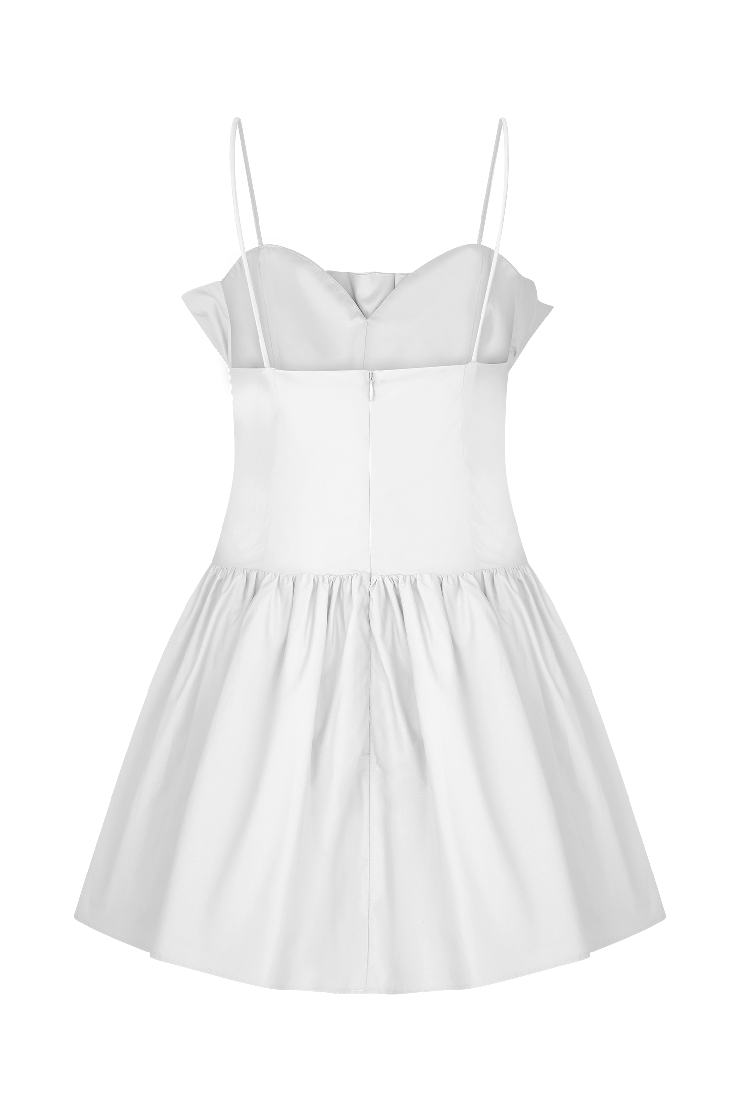 Janis Cotton Frill Mini Dress - White、mySite、solidvoid