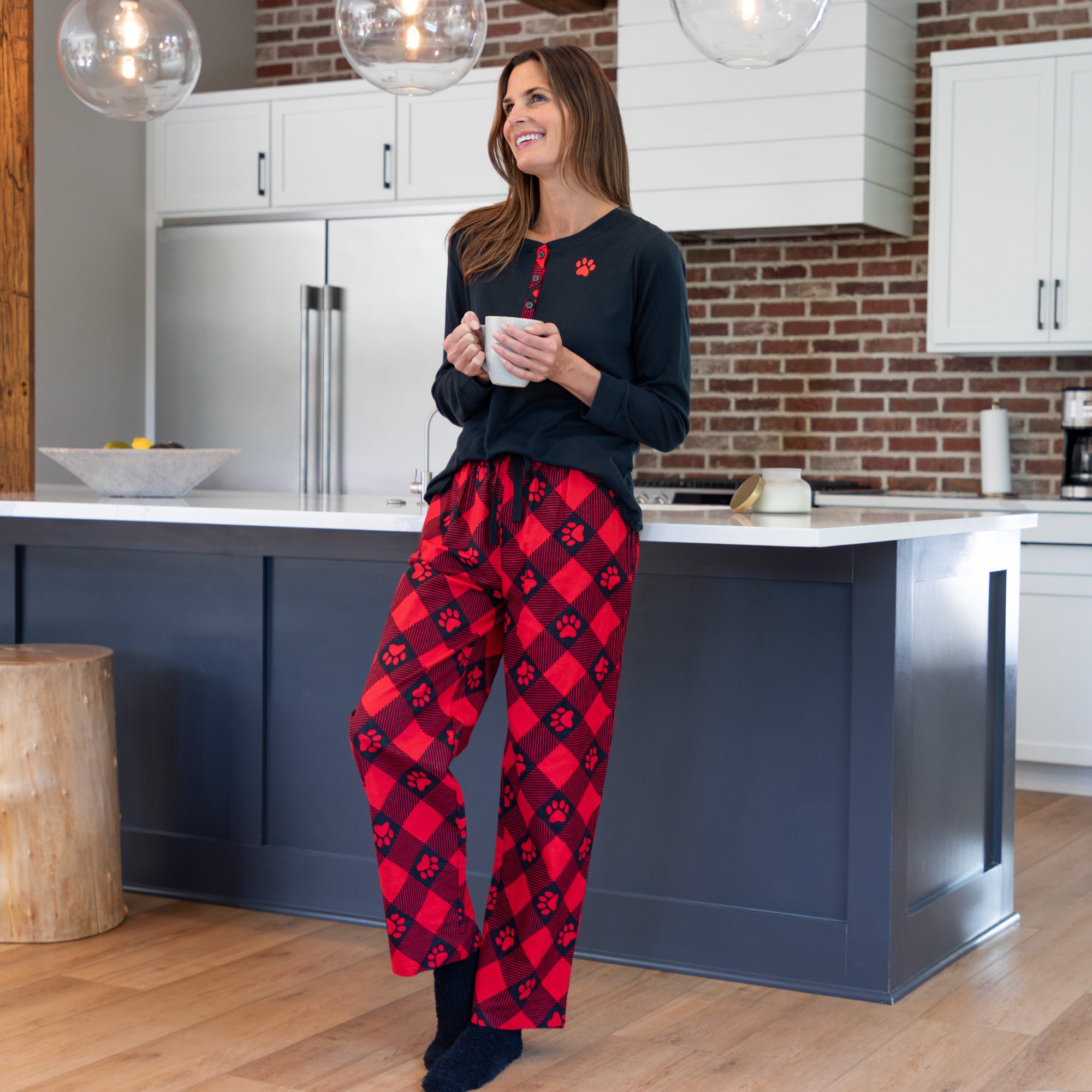 Paw Print Thermal & Flannel Pajama Set、mySite、camillekostekn