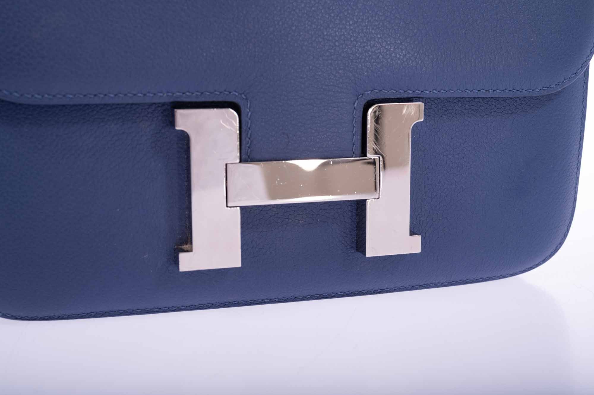 Hermès Constance 24 Bleu Brighton Evercolor Leather Palladium Hardware、mySite、garminoutage.com
