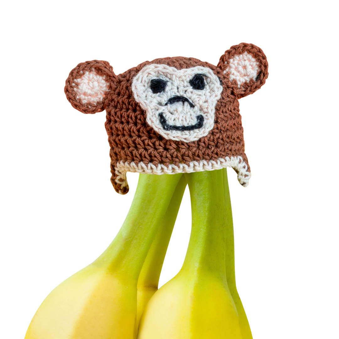 Monkey Nana Hat | Includes 2 Stretchy Silicone Caps with Magnets、mySite、hinf8tx79