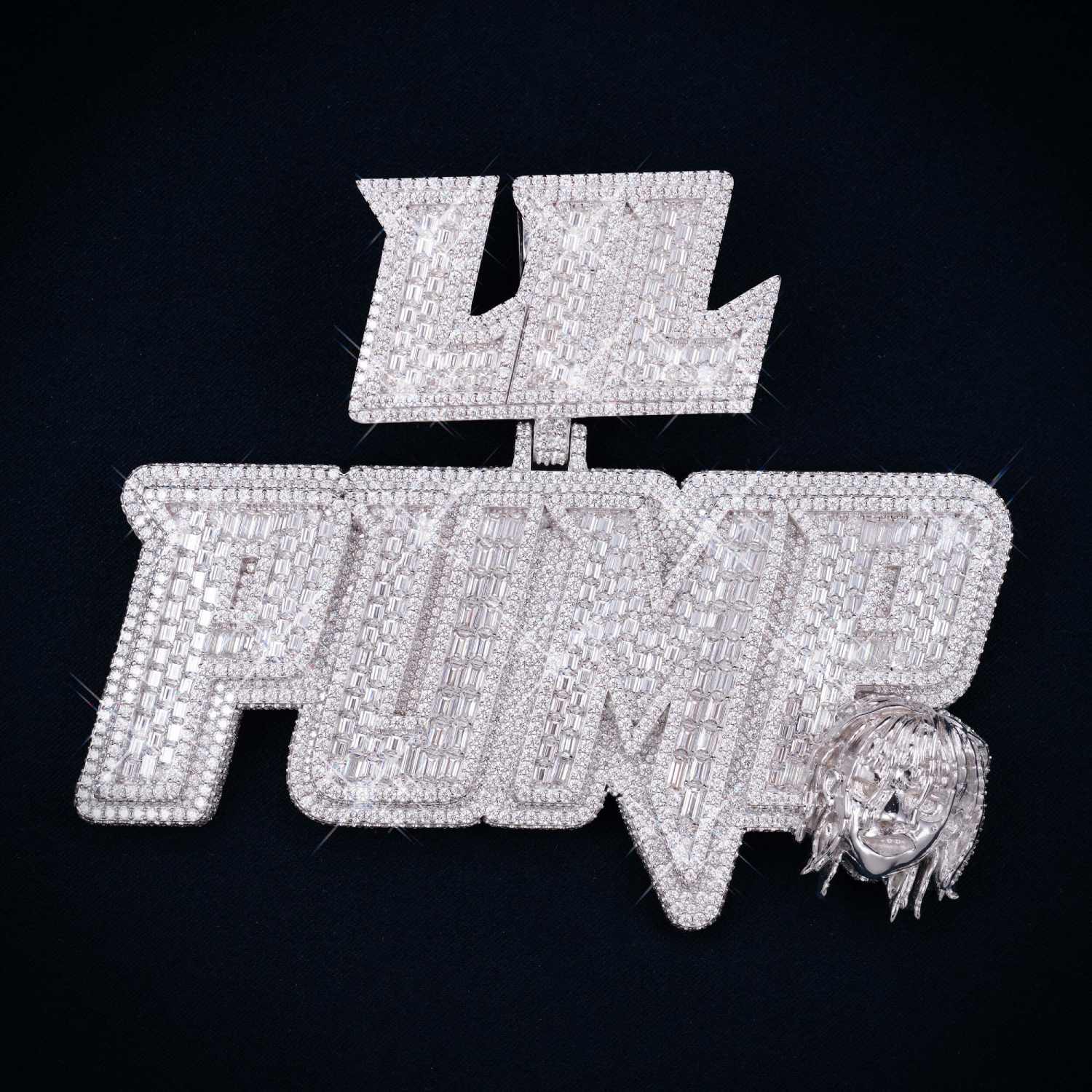 LIL PUMP Custom Diamond Pendant 14K Gold、mySite、hinf8tx79