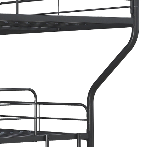 Furniture Triple Bunk Bed, FULL/FULL/FULL, black、、casual