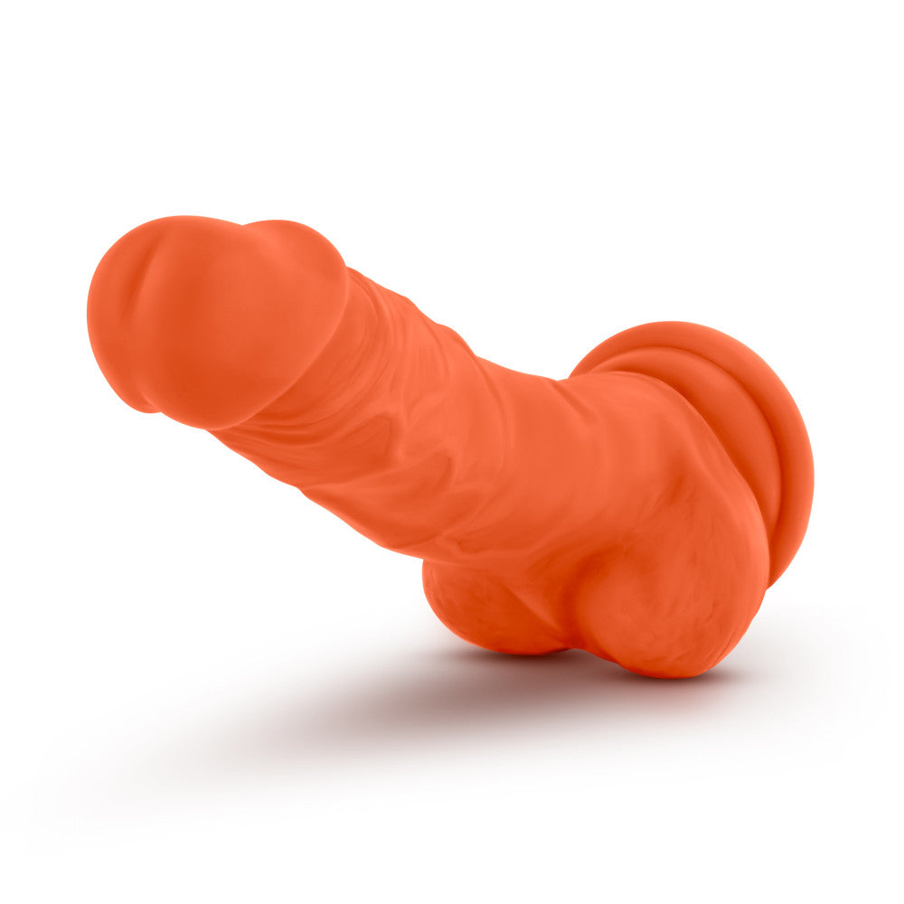 Neo Elite By Blush® | Neon Orange: 7.5-Inch Long Dildo - Made with Purio™ Silicone & SensaFeel® Dual Density Realistic Technology、mySite、bottomscart