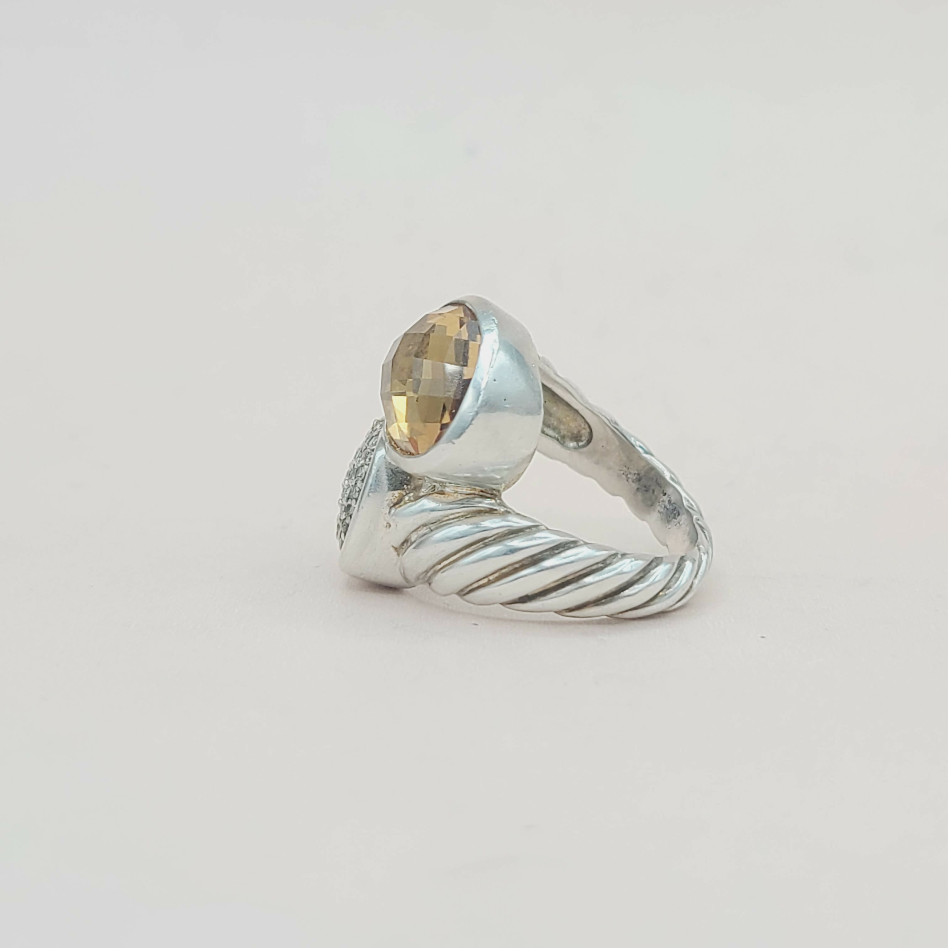 David Yurman Bypass Ring Champagne Citrine & Diamond、mySite、hinf8tx79