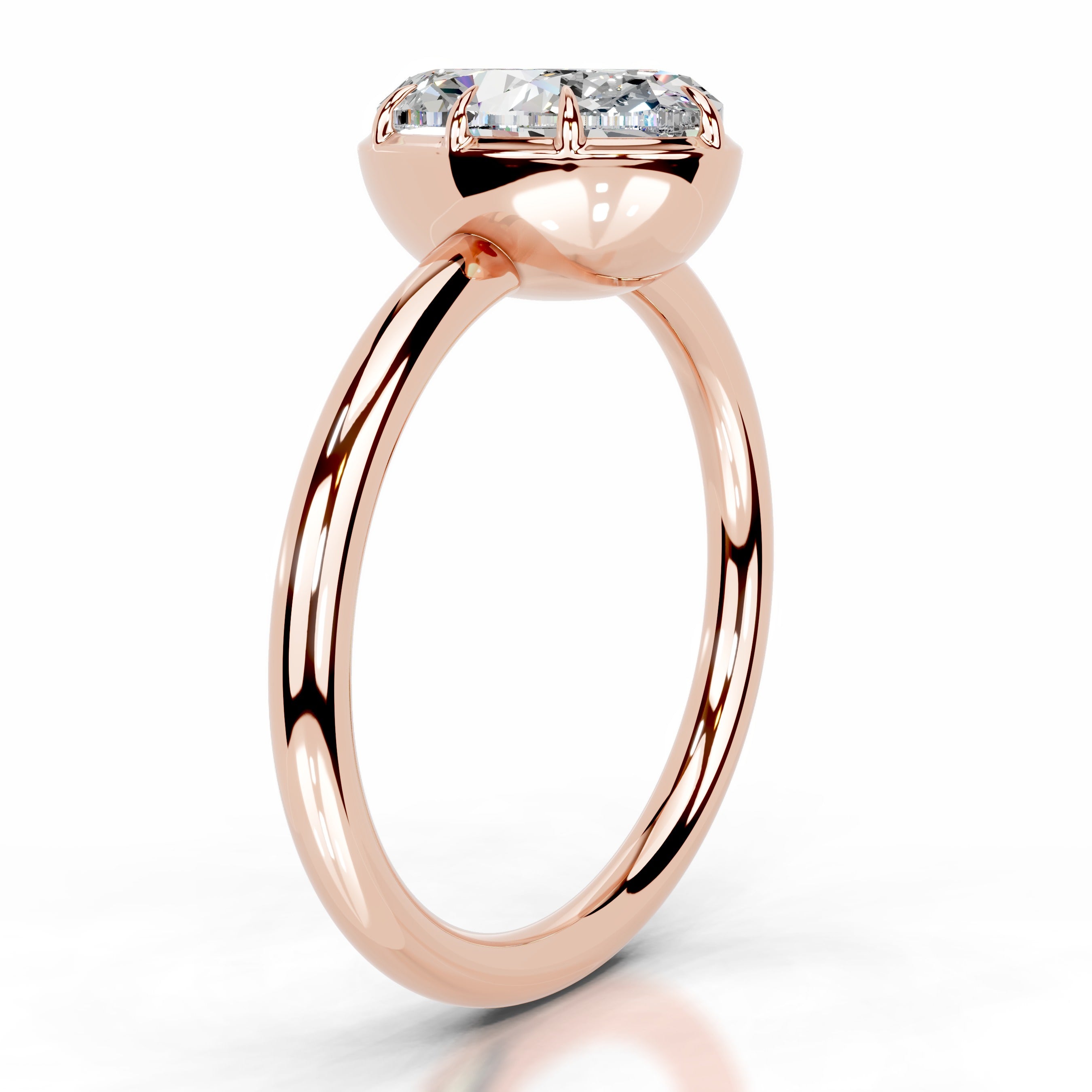 Narcisa Moissanite Ring - 14K Rose Gold、mySite、hinf8tx79