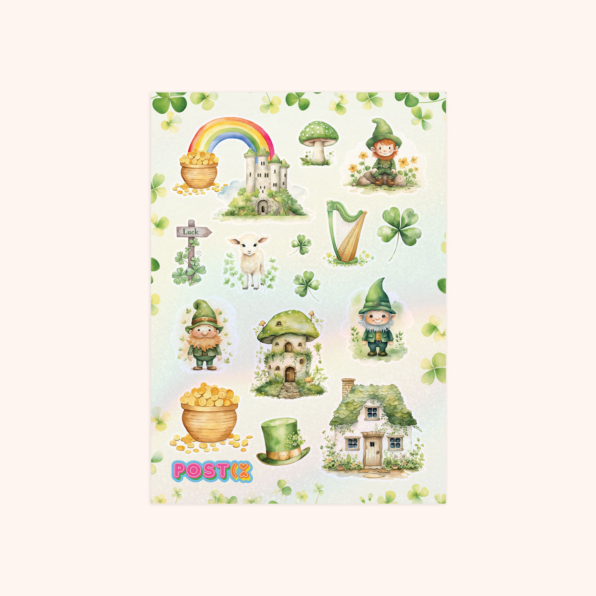  Irish Charm Hologram Sticker Sheet、mySite、ghnorth