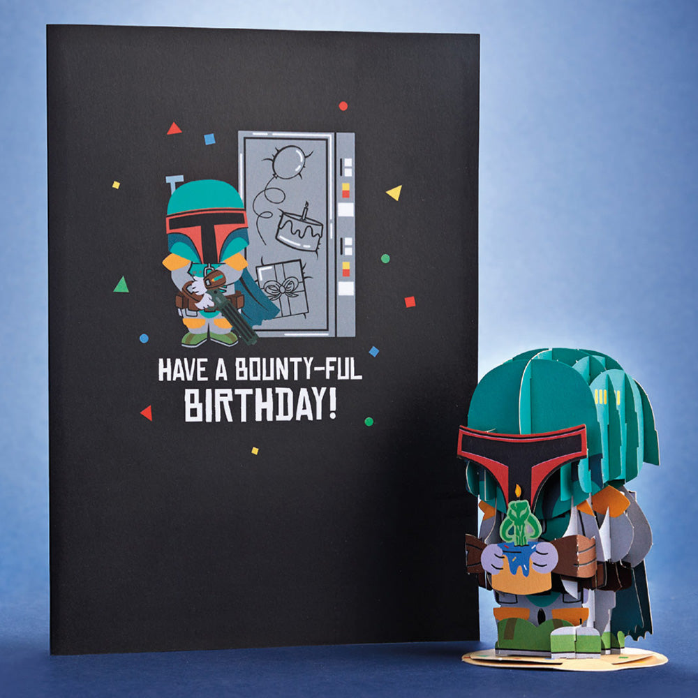 Star Wars™ Boba Fett™ Bounty-ful Birthday Card with Pop-Up Gift、mySite、solidvoid
